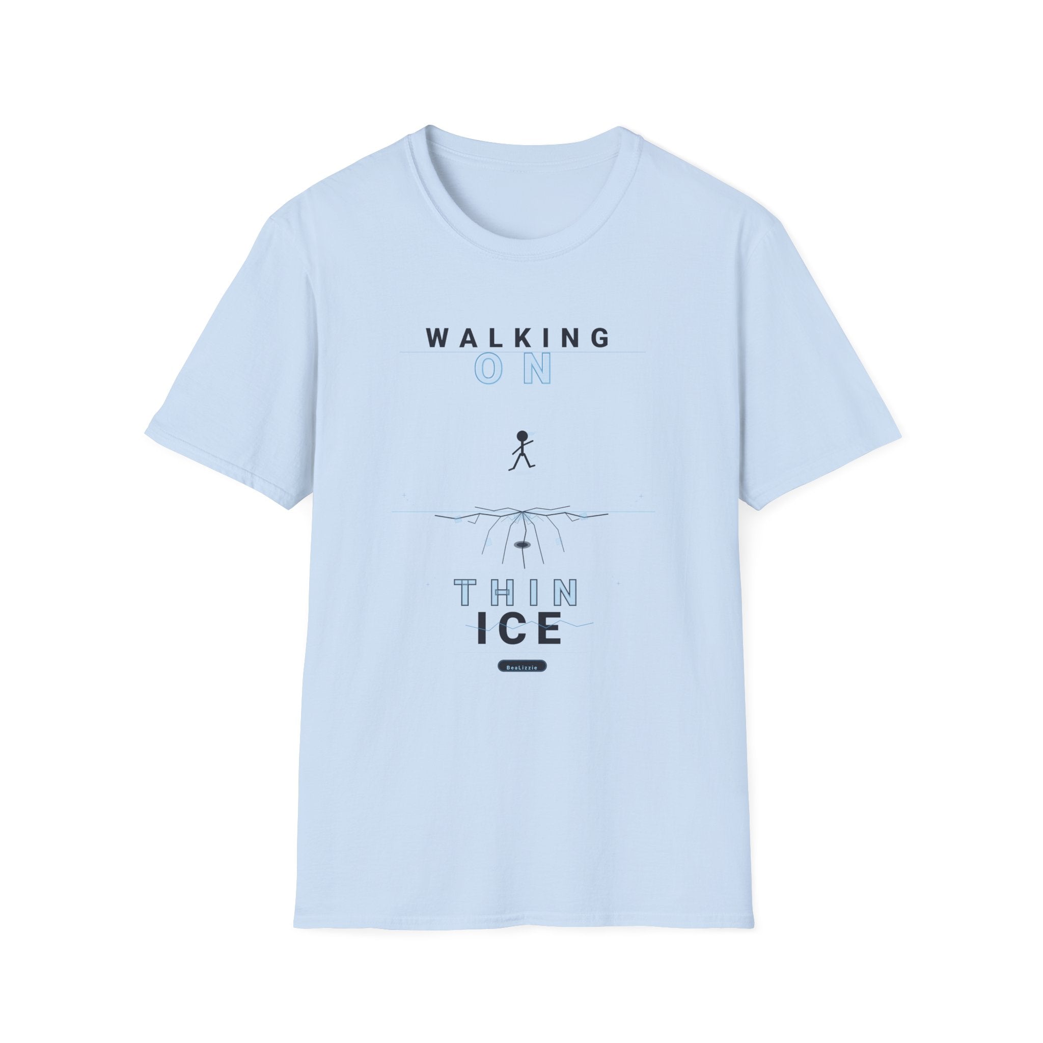 Walking On Thin Ice T-Shirt — Minimalist Motivational Tee