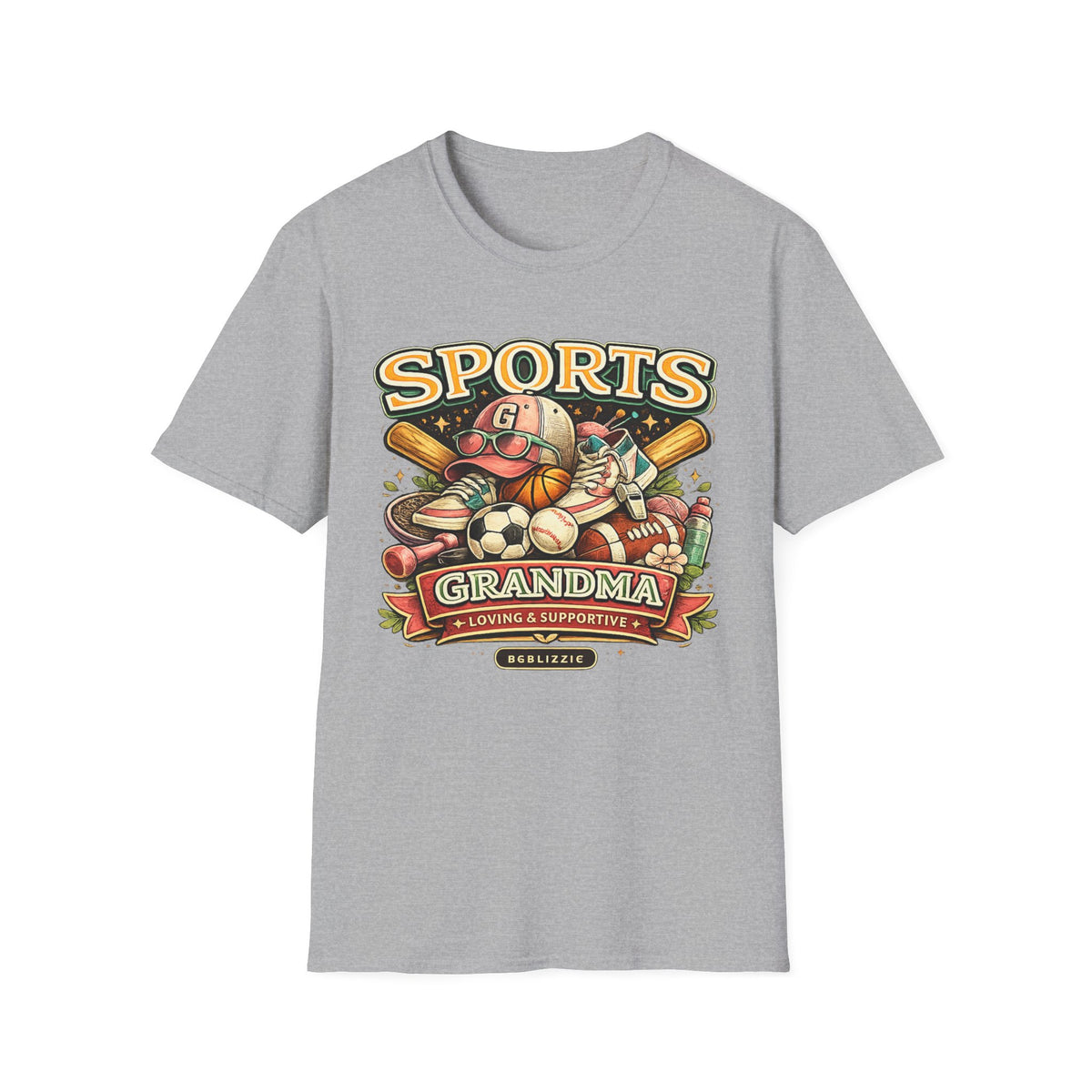 Sports Grandma T‑Shirt — Vintage Baseball & Multi‑Sport Mom Fan Tee