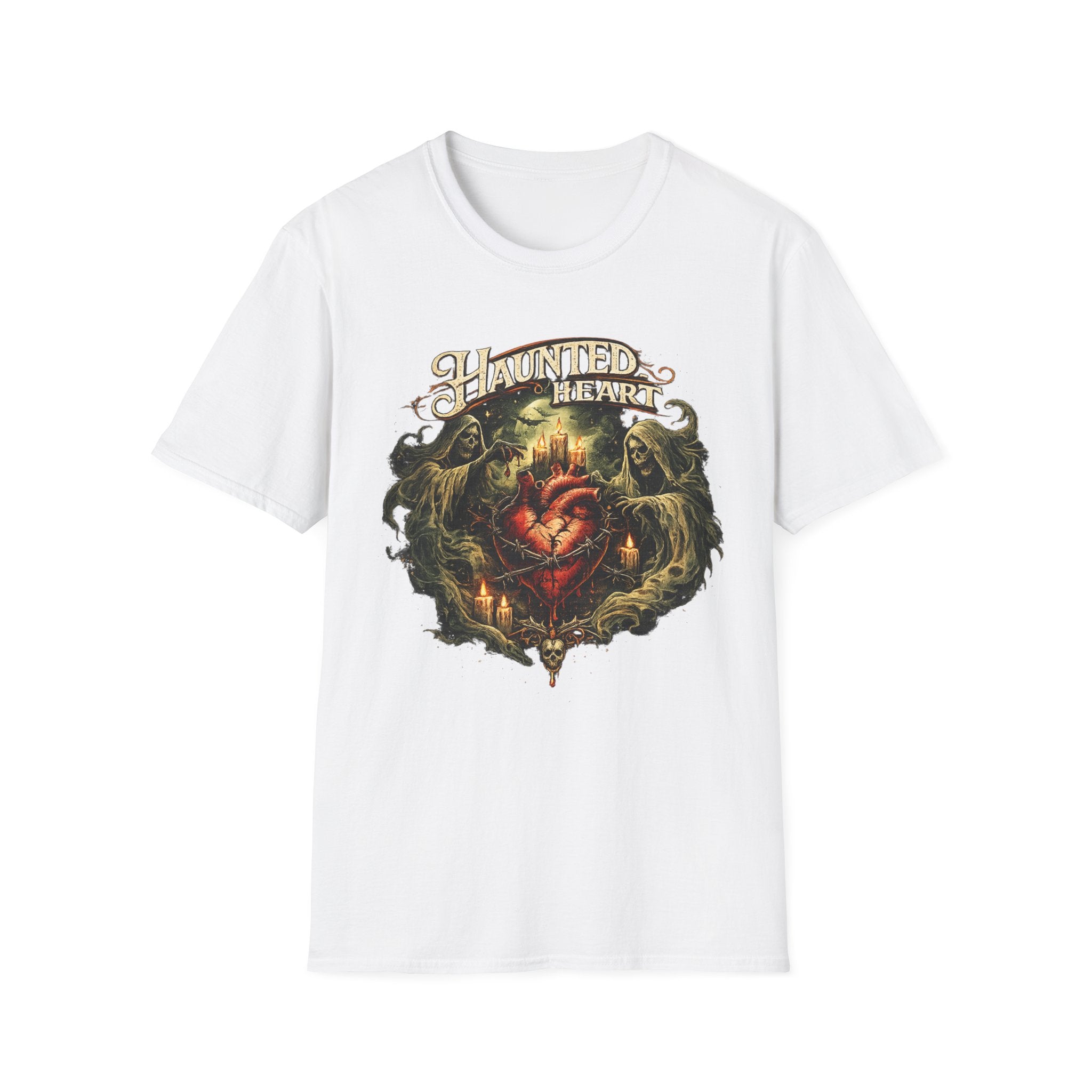 Haunted Heart T-Shirt — Gothic Haunted Heart Vintage Horror Tee