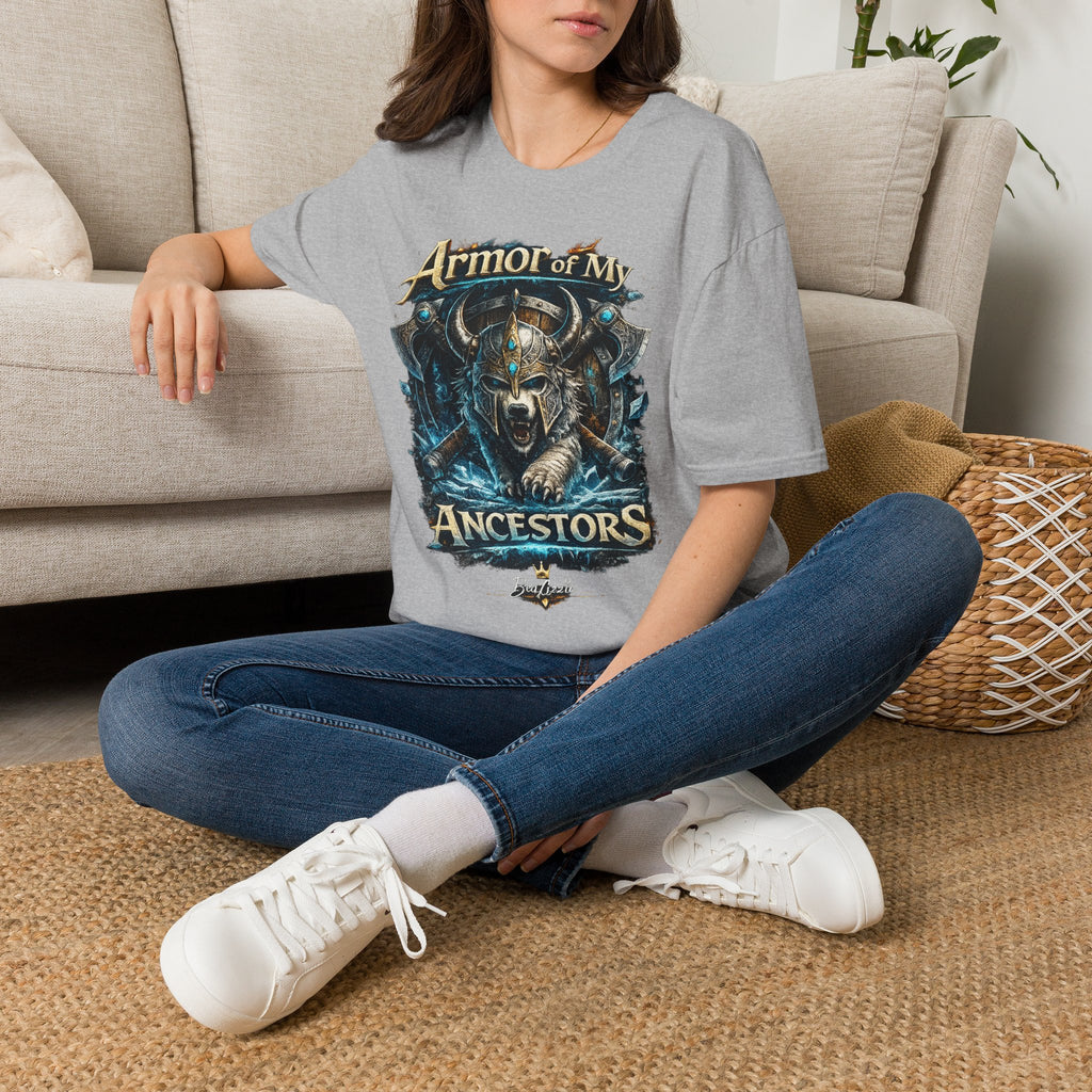 Armor of My Ancestors T-Shirt — Viking Warrior Shield Graphic Tee