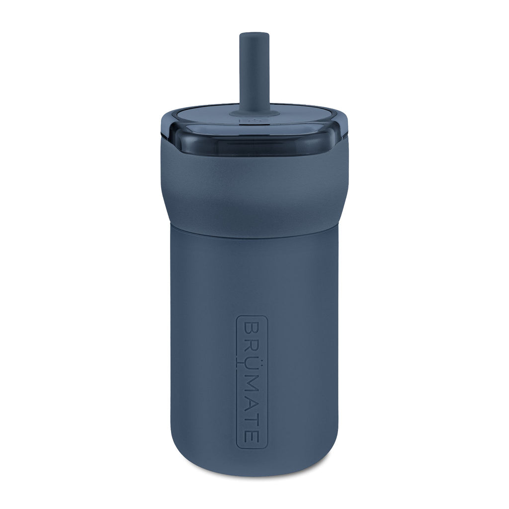 Kids 12oz Leakproof Straw Tumbler — Engraved Nature Icons, Child-Friendly Travel Cup