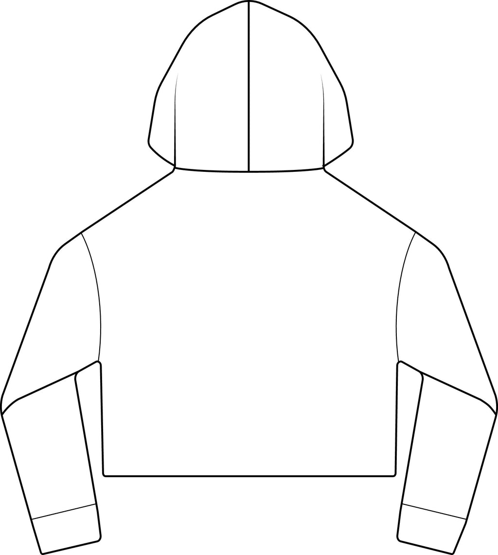 Cropped Hoodie  "BeaLizzie"  Logo Raw-Edge Sueded Crop Hoodie