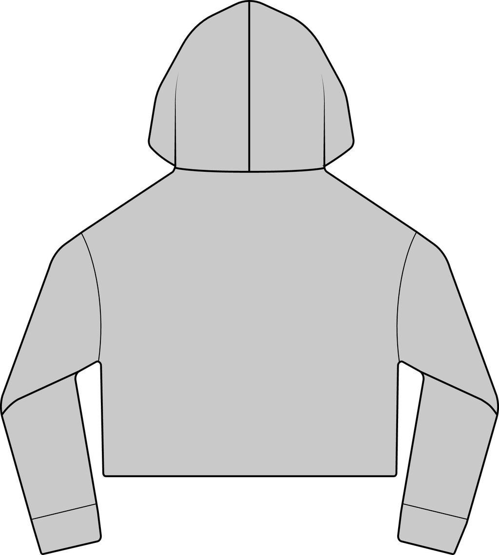 Cropped Hoodie  "BeaLizzie"  Logo Raw-Edge Sueded Crop Hoodie
