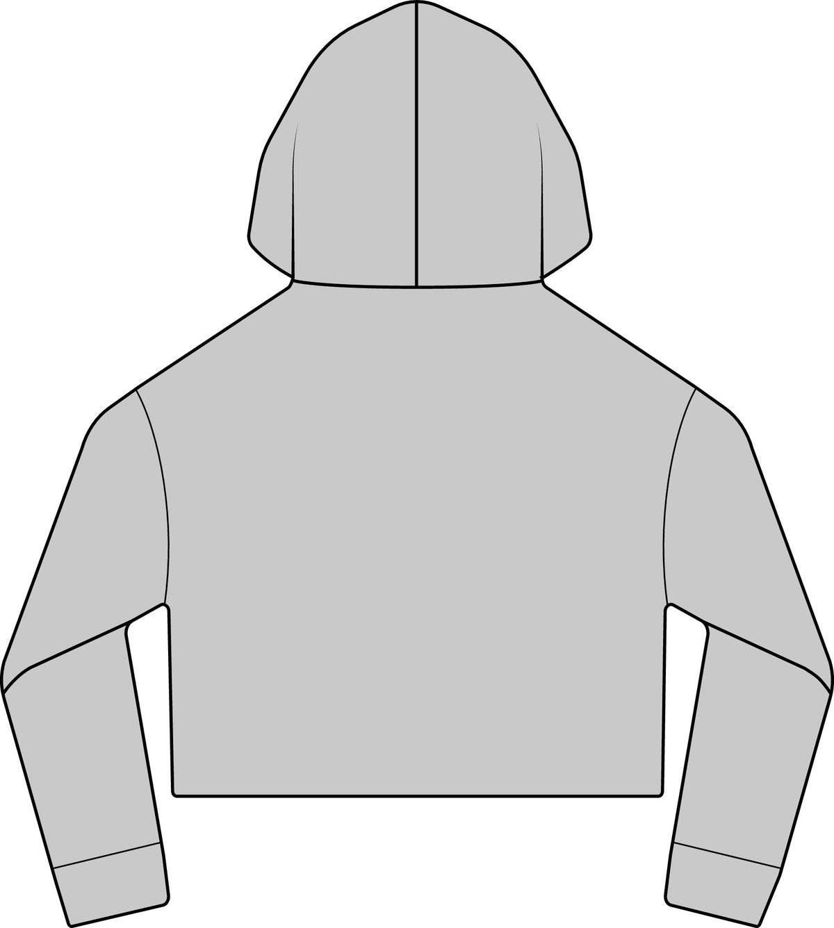 Cropped Hoodie  "BeaLizzie"  Logo Raw-Edge Sueded Crop Hoodie