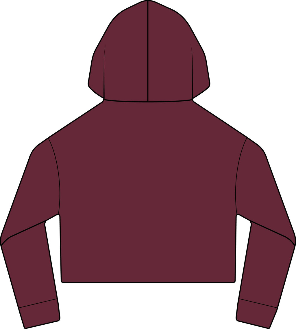 Cropped Hoodie  "BeaLizzie"  Logo Raw-Edge Sueded Crop Hoodie