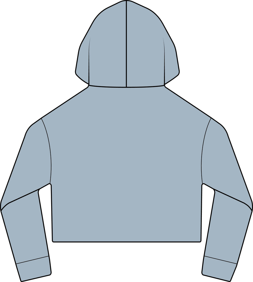 Cropped Hoodie  "BeaLizzie"  Logo Raw-Edge Sueded Crop Hoodie