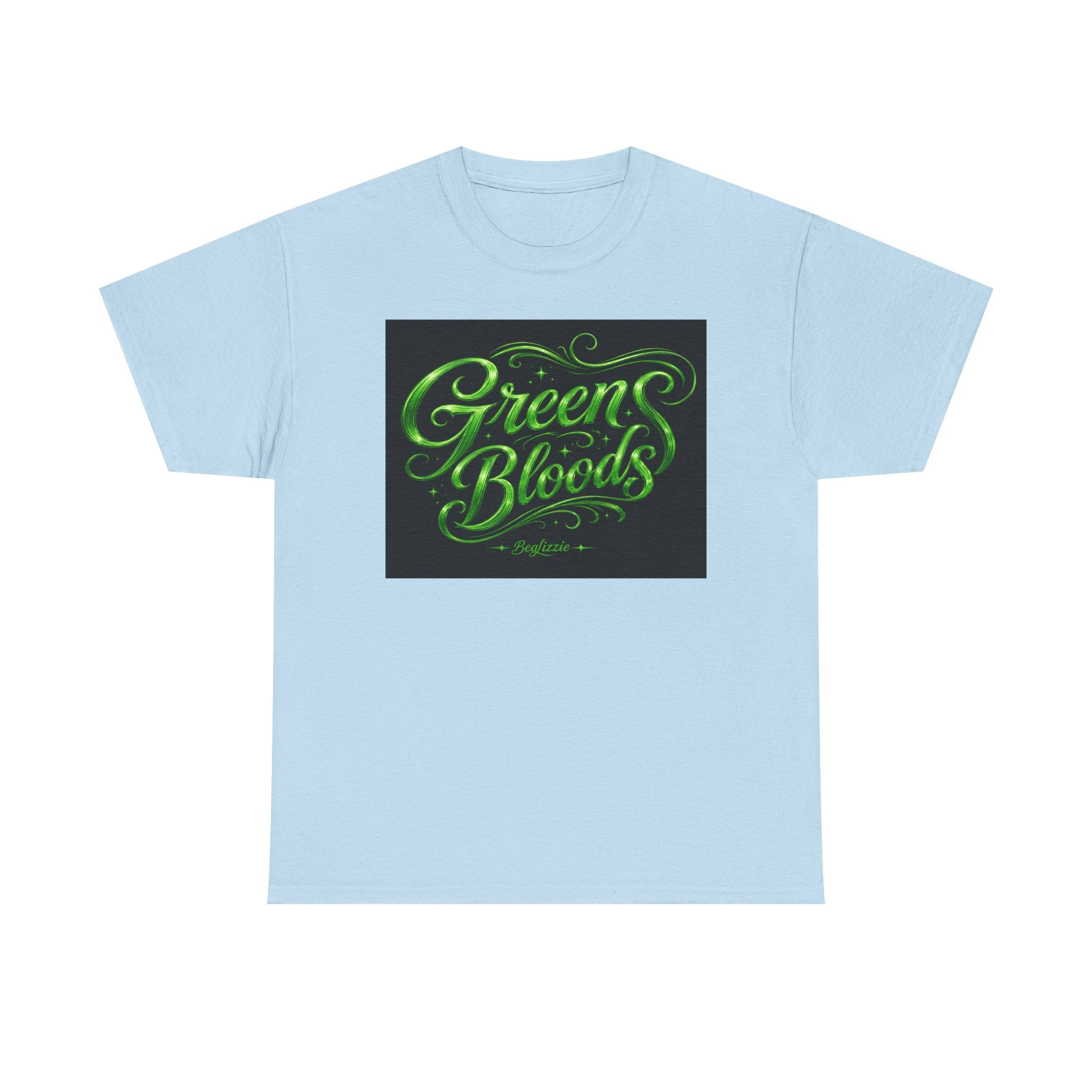 Green Bloods Graphic Tee — Neon Script St. Patrick’s Day Shirt