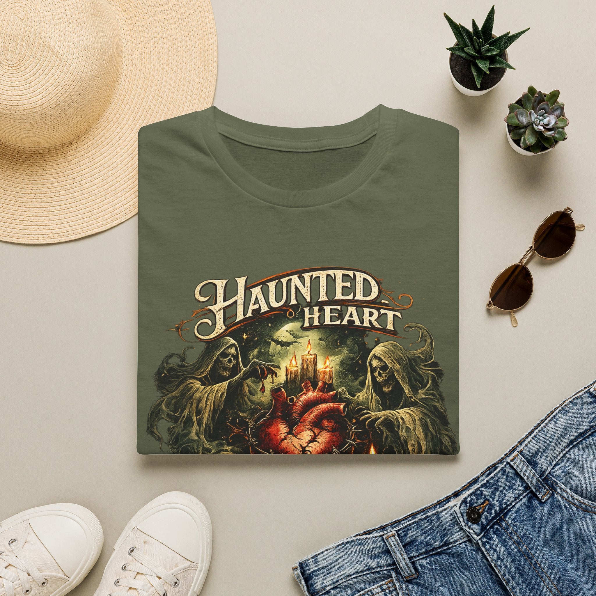 Haunted Heart T-Shirt — Gothic Haunted Heart Vintage Horror Tee