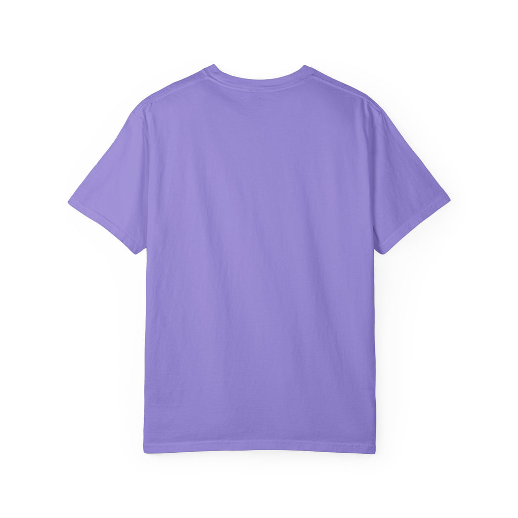 Minimalist "Breathe" Script T-Shirt — Small Center Dot Design