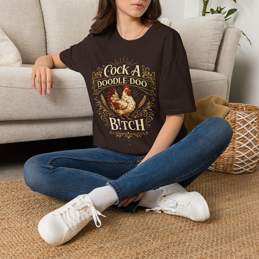Cock A Doodle Doo T-Shirt — Funny Rooster Farmyard Graphic Tee