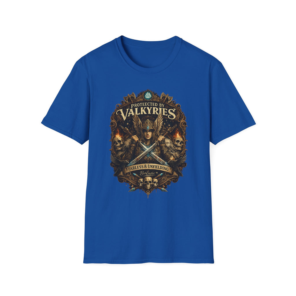 Valkyries T‑Shirt — "Protected by Valkyries" Norse Warrior Tee