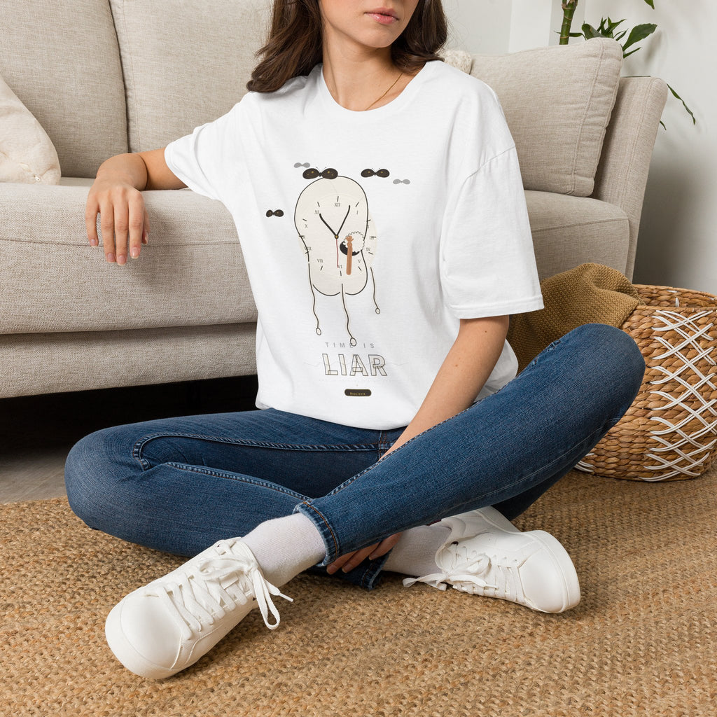 Liar Clock Graphic T‑Shirt — Quirky Surreal Illustration Tee