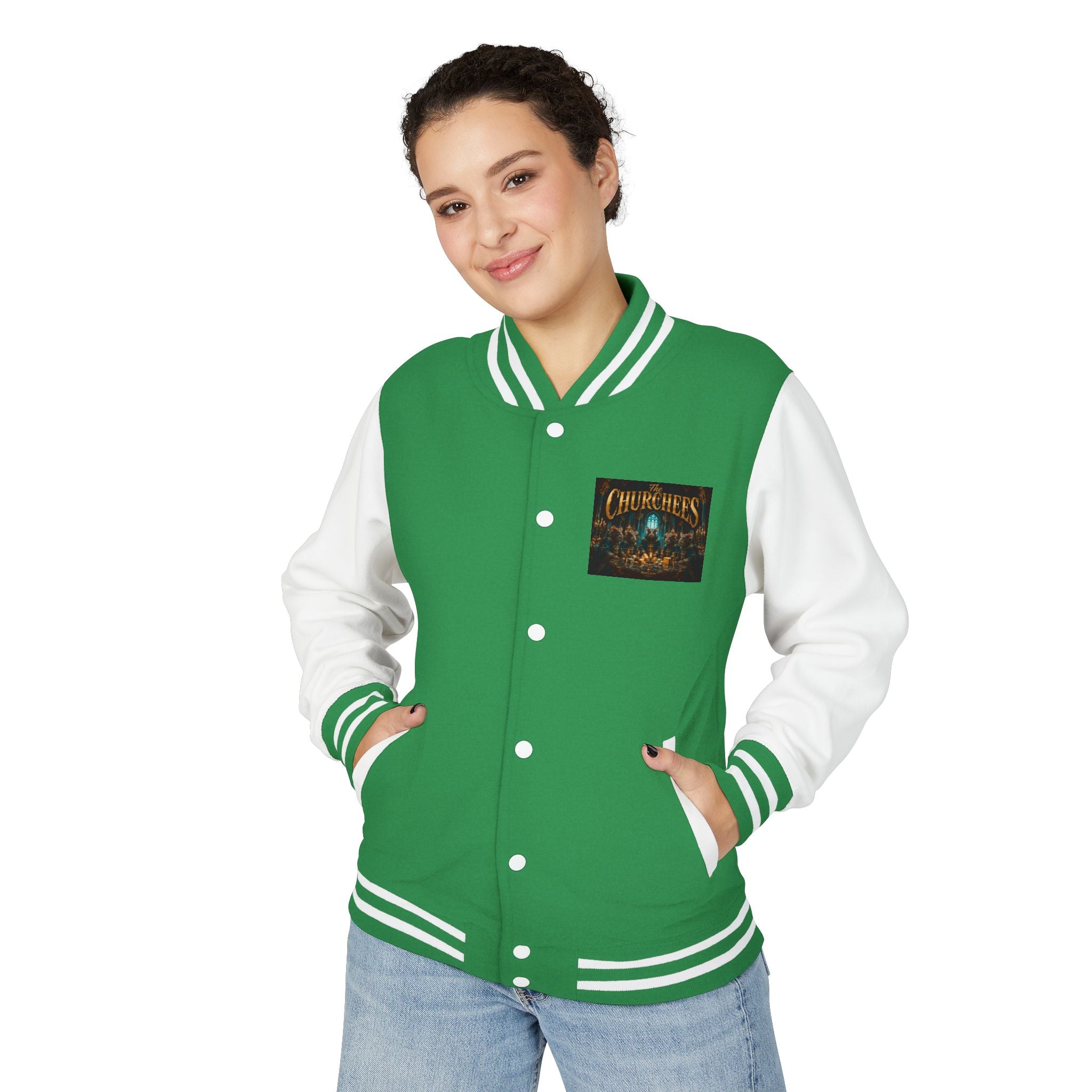 Letterman Jacket — "The Churchees" Retro Band Varsity Jacket