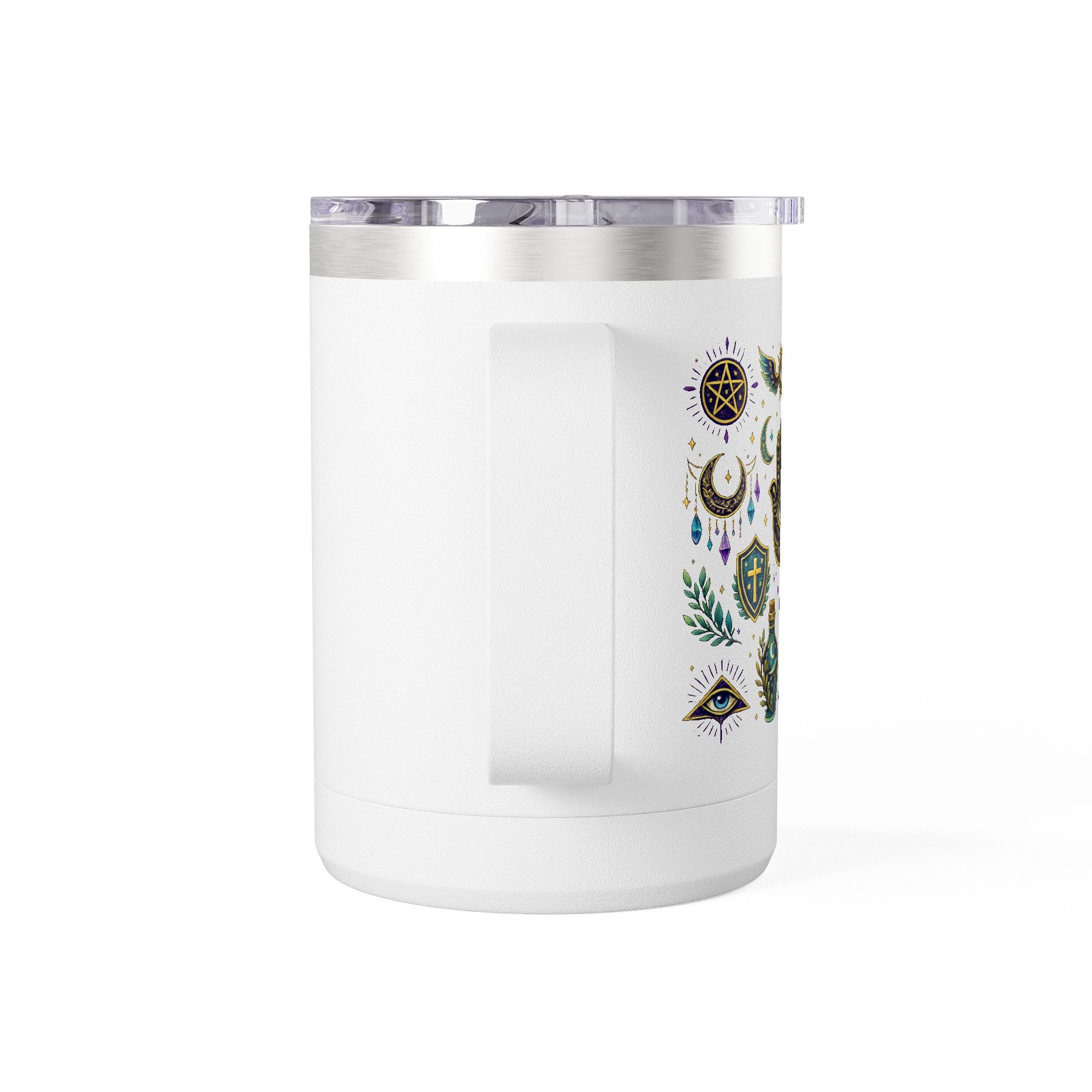 15oz Travel Mug — Purple Floral Anchor