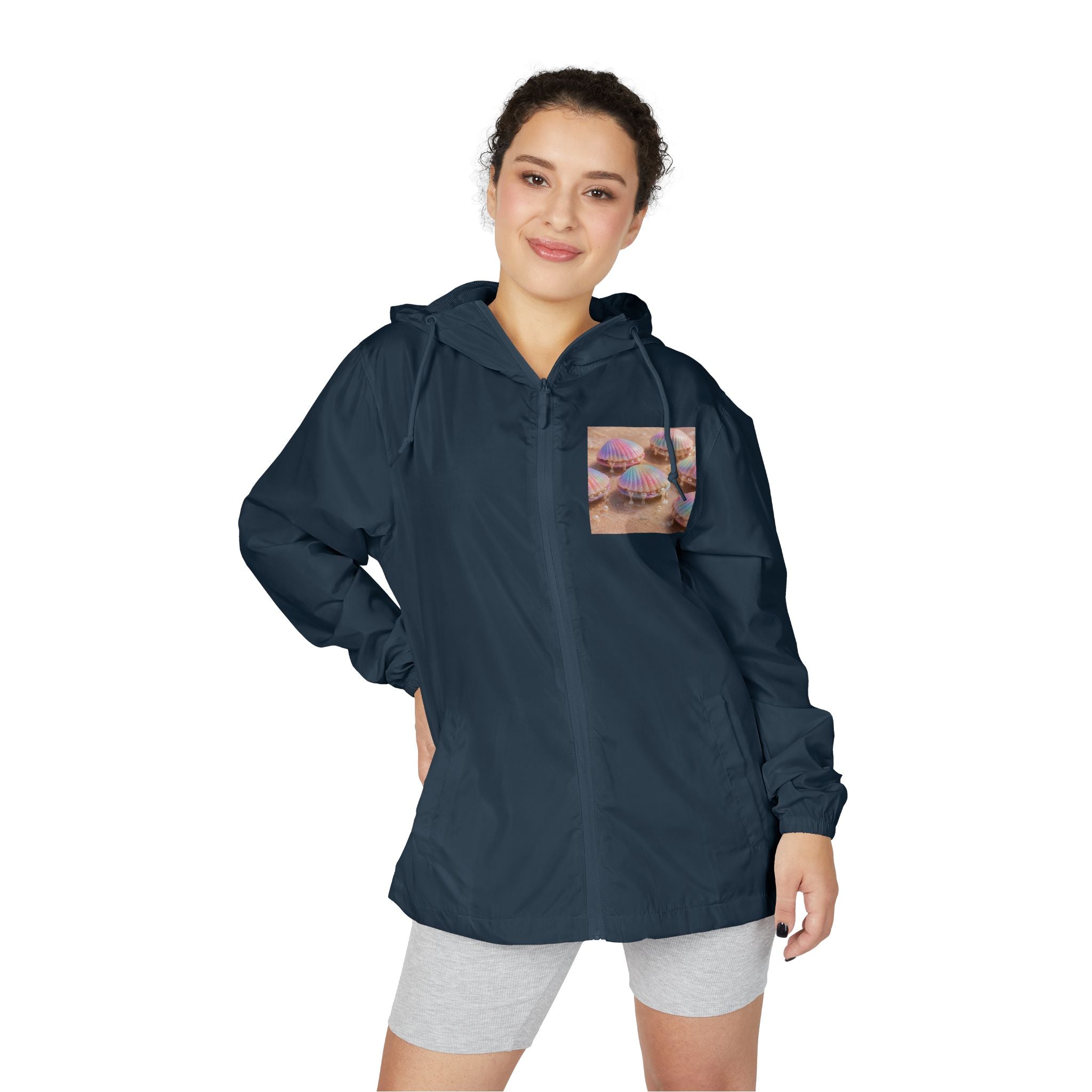 Donut Squad Windbreaker Jacket — Cute Pastel Donut Pocket Print