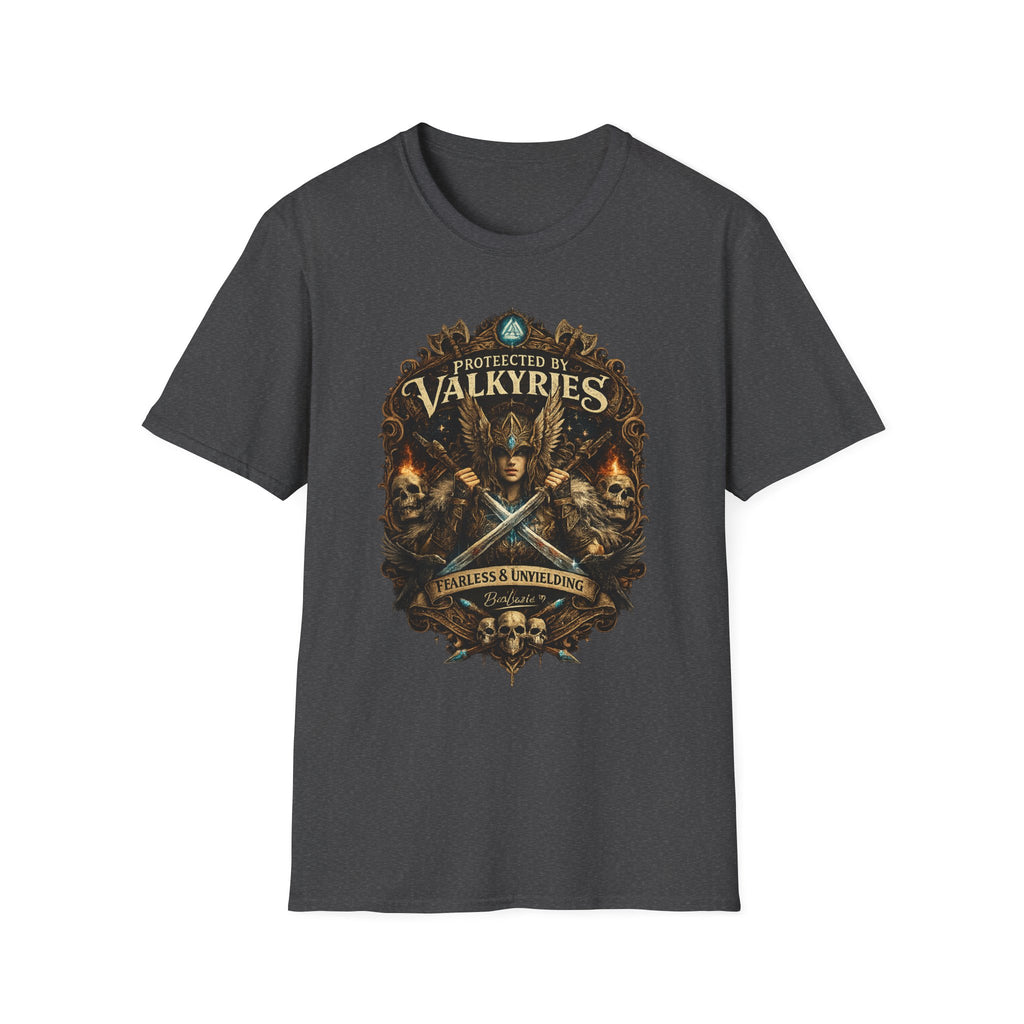 Valkyries T‑Shirt — "Protected by Valkyries" Norse Warrior Tee