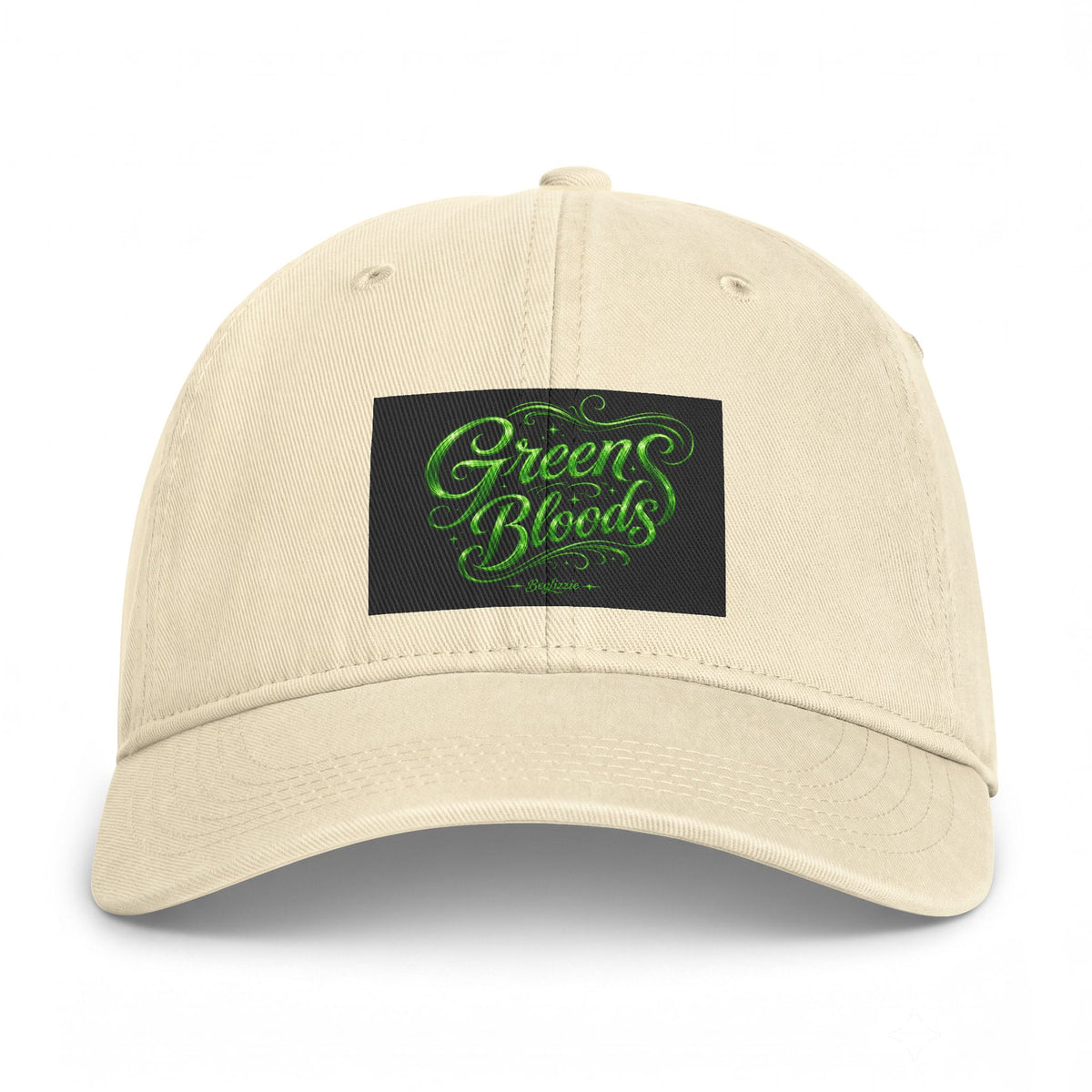 Green Bloods Script Cap — Washed Coastal Dad Hat