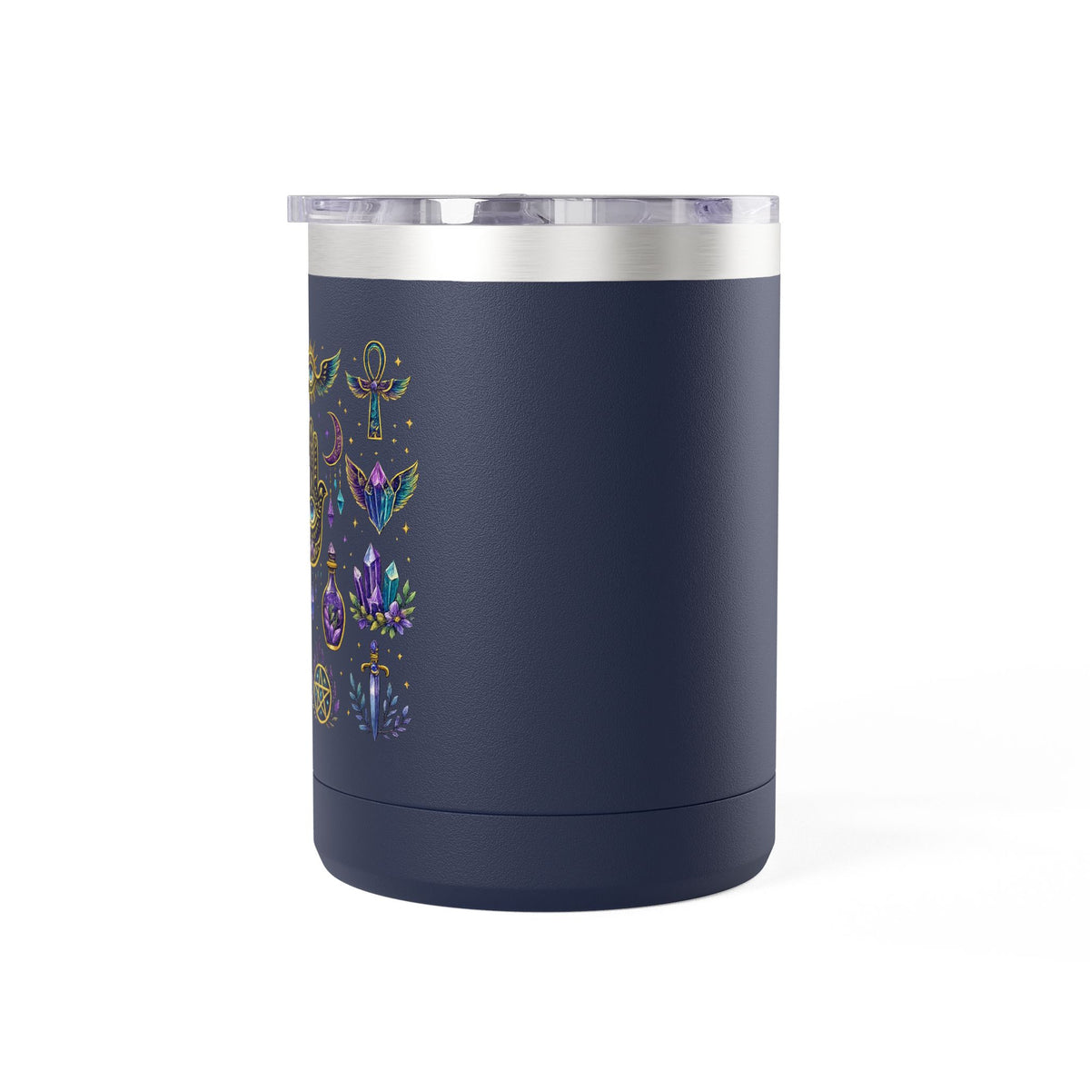 15oz Travel Mug — Purple Floral Anchor