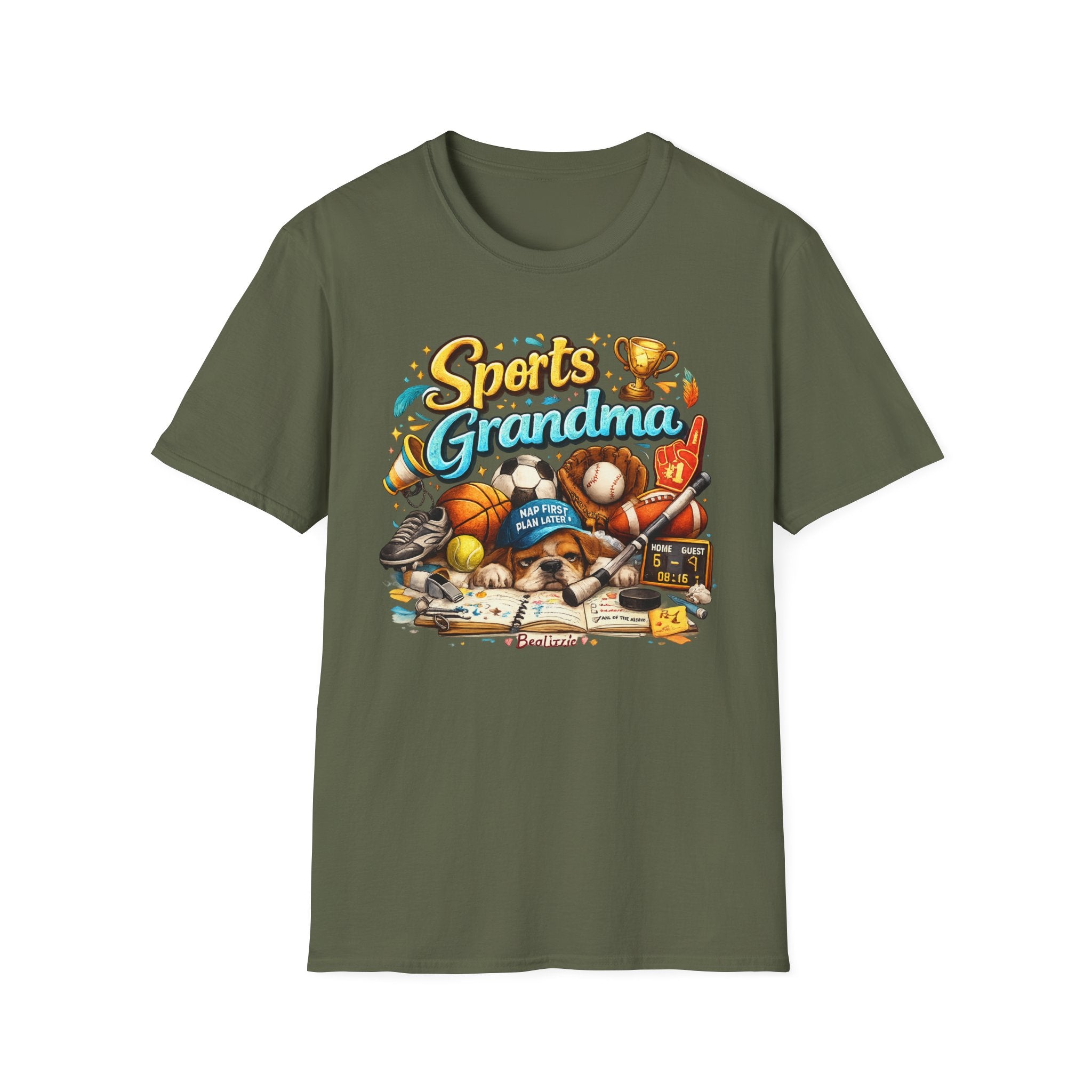 Sports Grandma T-Shirt — Retro Trophy & Multi-Sport Graphic Tee for Active Grandmas
