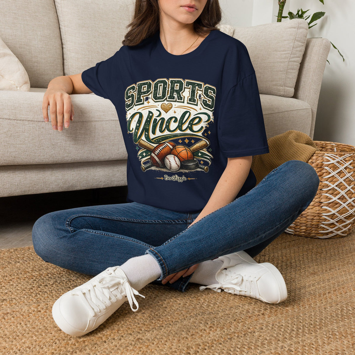 Sports Uncle T-Shirt — Vintage Athletic Design (Baseball, Football, Basketball)