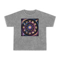 T-shirt graphique Roue du zodiaque — T-shirt délavé aux couleurs minérales Signes astrologiques