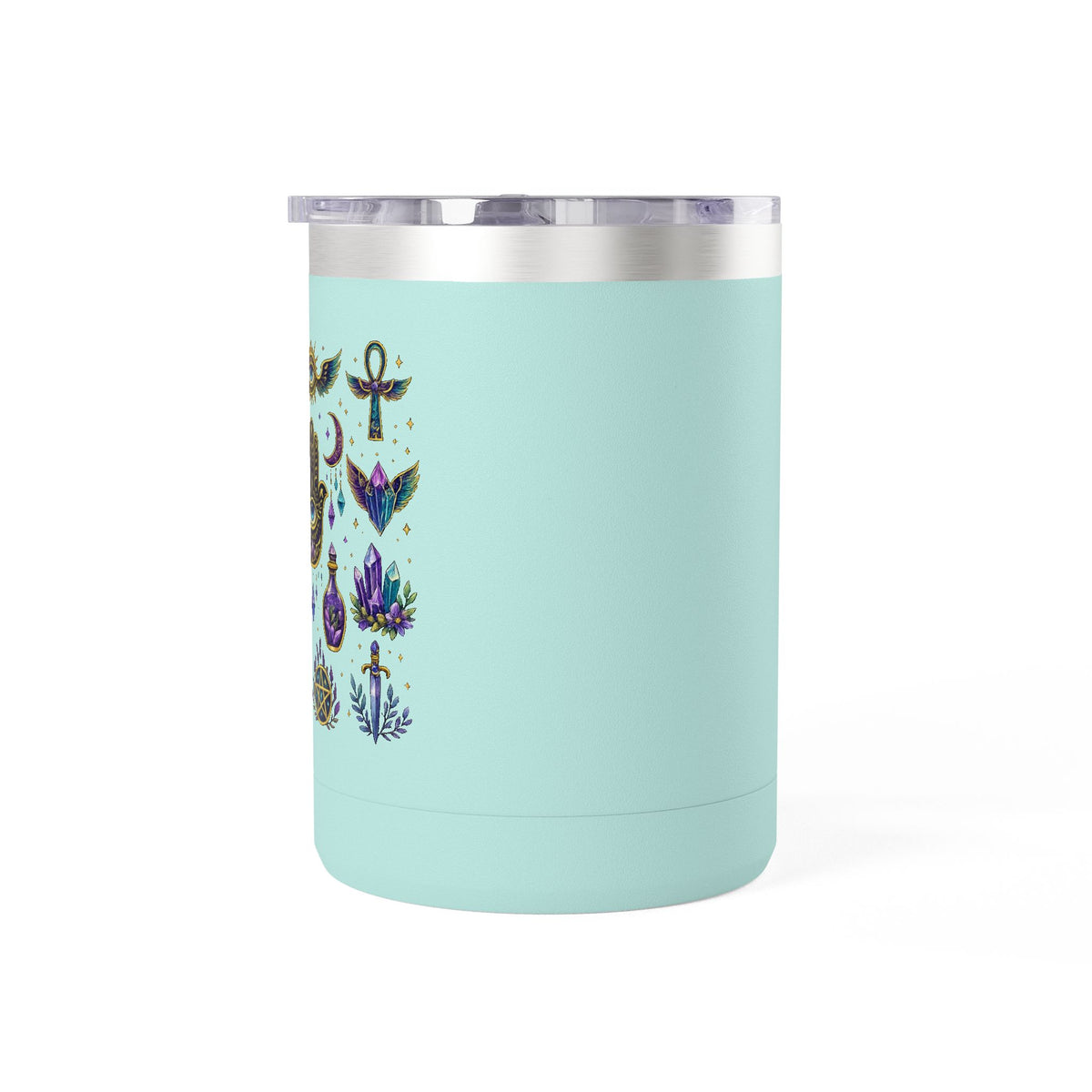 15oz Travel Mug — Purple Floral Anchor