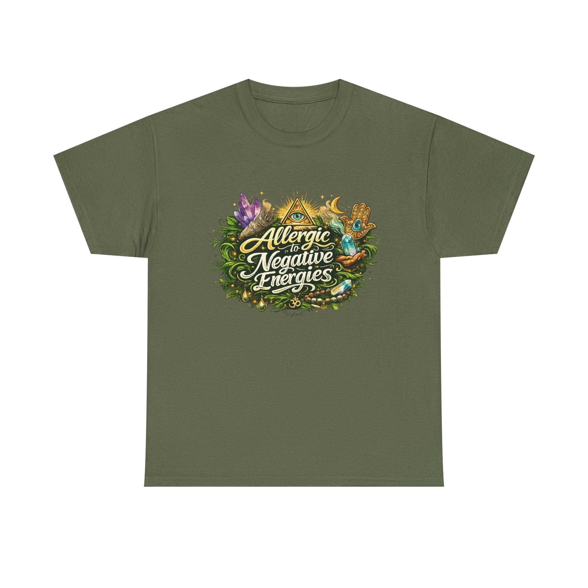 T‑Shirt — "Allergic to Negative Energies" Spiritual Graphic Tee