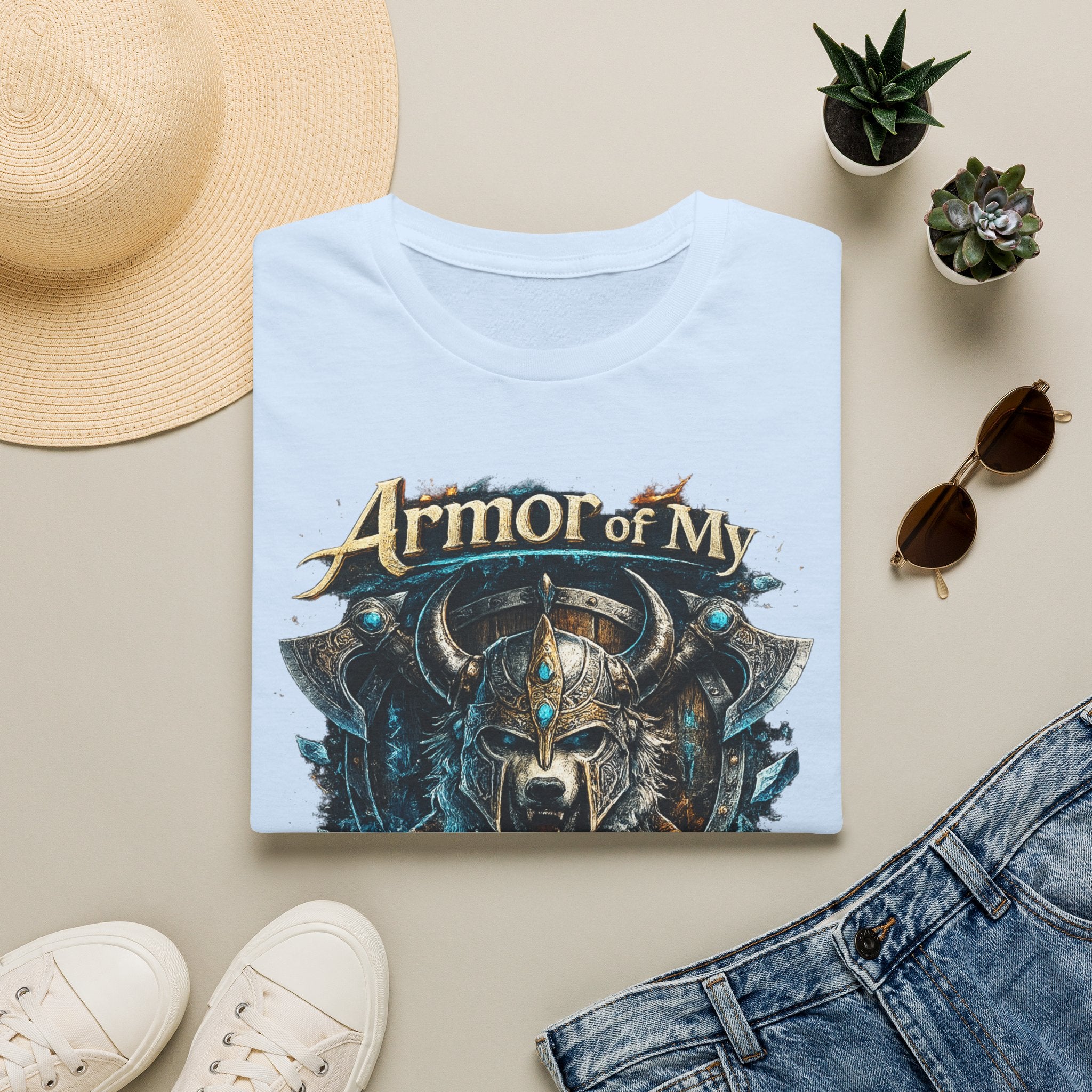 Armor of My Ancestors T-Shirt — Viking Warrior Shield Graphic Tee