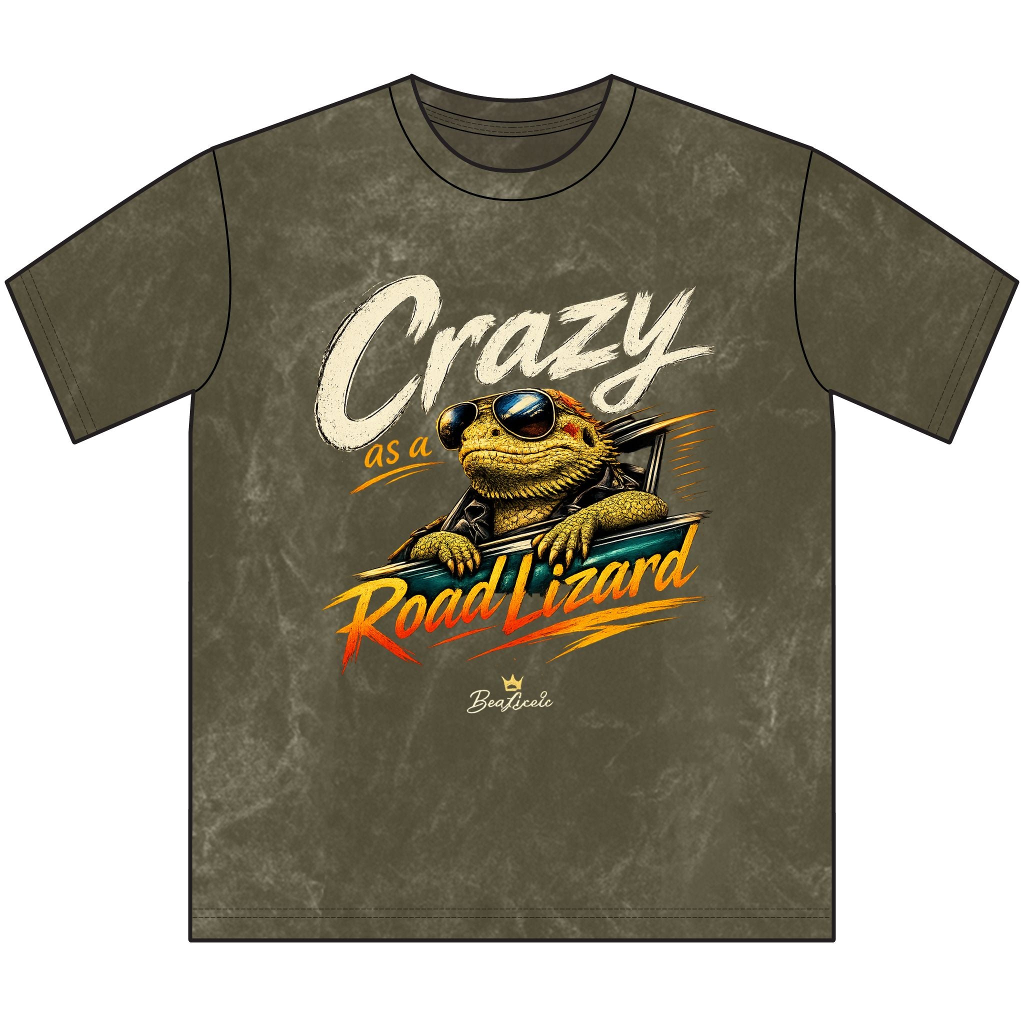 Crazy as a Road Lizard Vintage Crewneck Tee