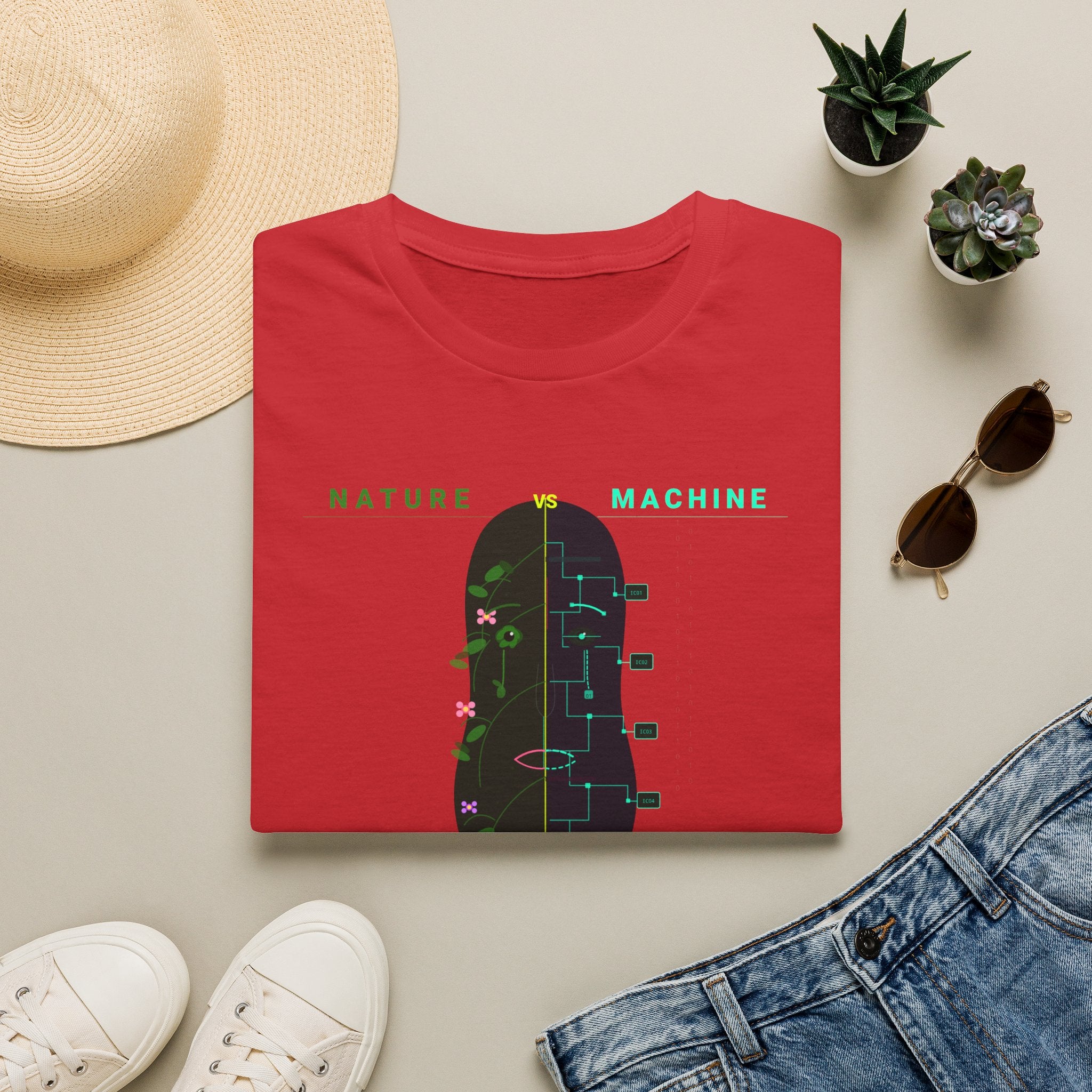 Nature Machine T-Shirt — Eco Tech Graphic Tee