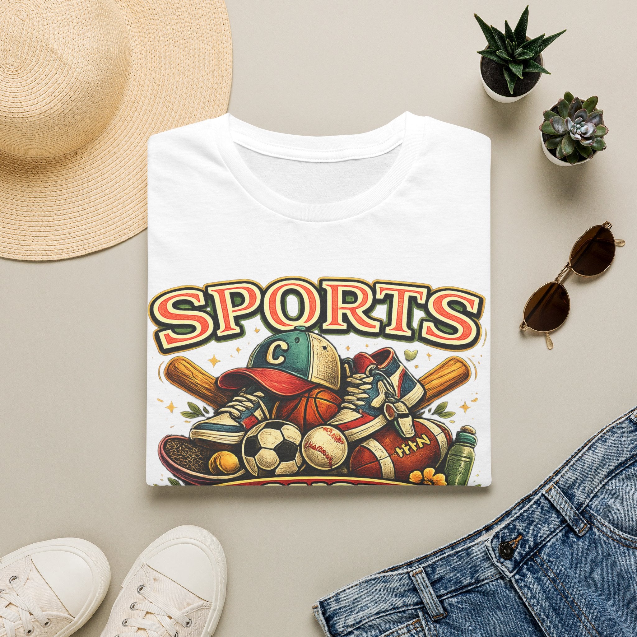 Sports Cousin T-Shirt — Vintage Athletic Family Tee ("Sports Cousin")