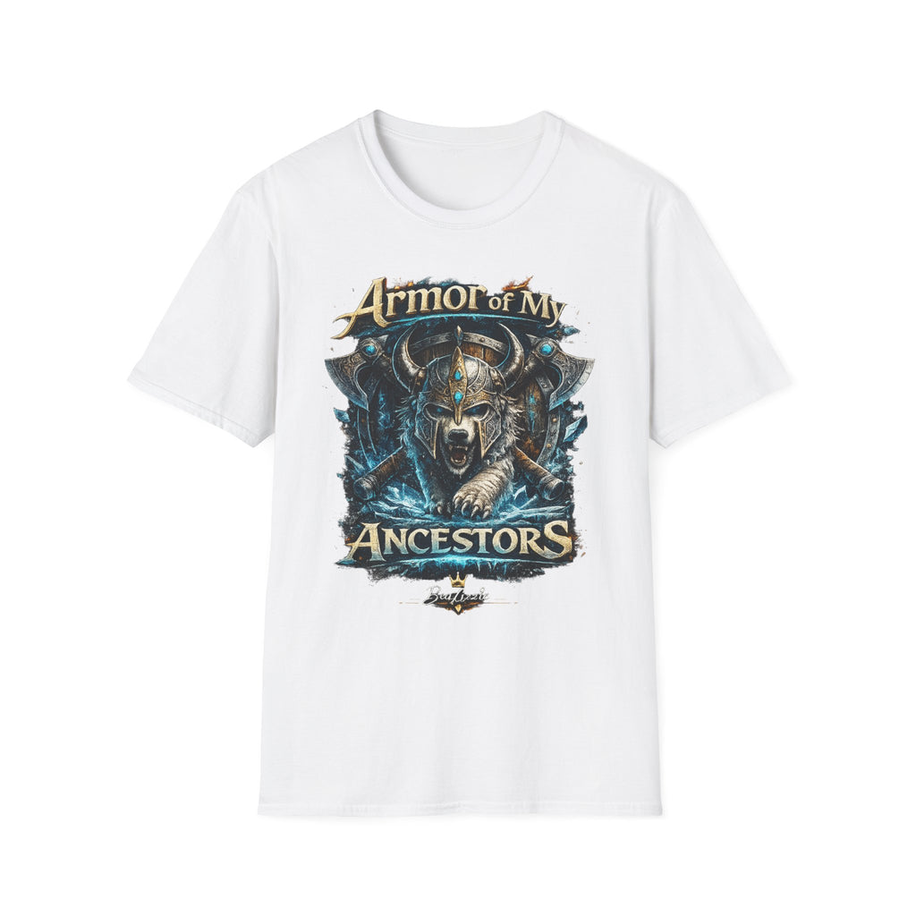 Armor of My Ancestors T-Shirt — Viking Warrior Shield Graphic Tee