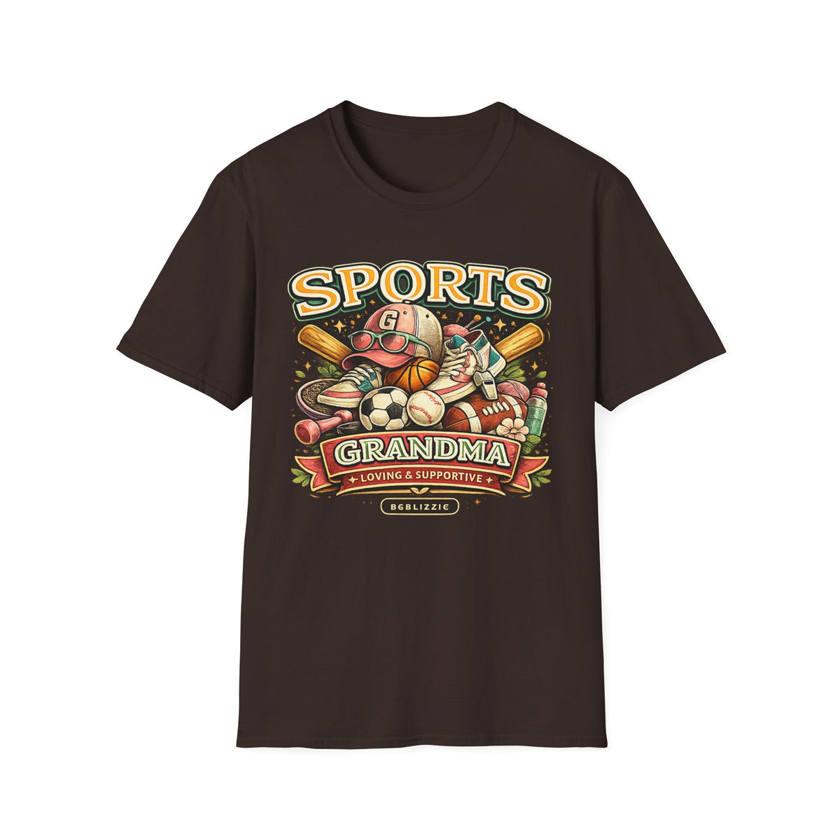 Sports Grandma T‑Shirt — Vintage Baseball & Multi‑Sport Mom Fan Tee