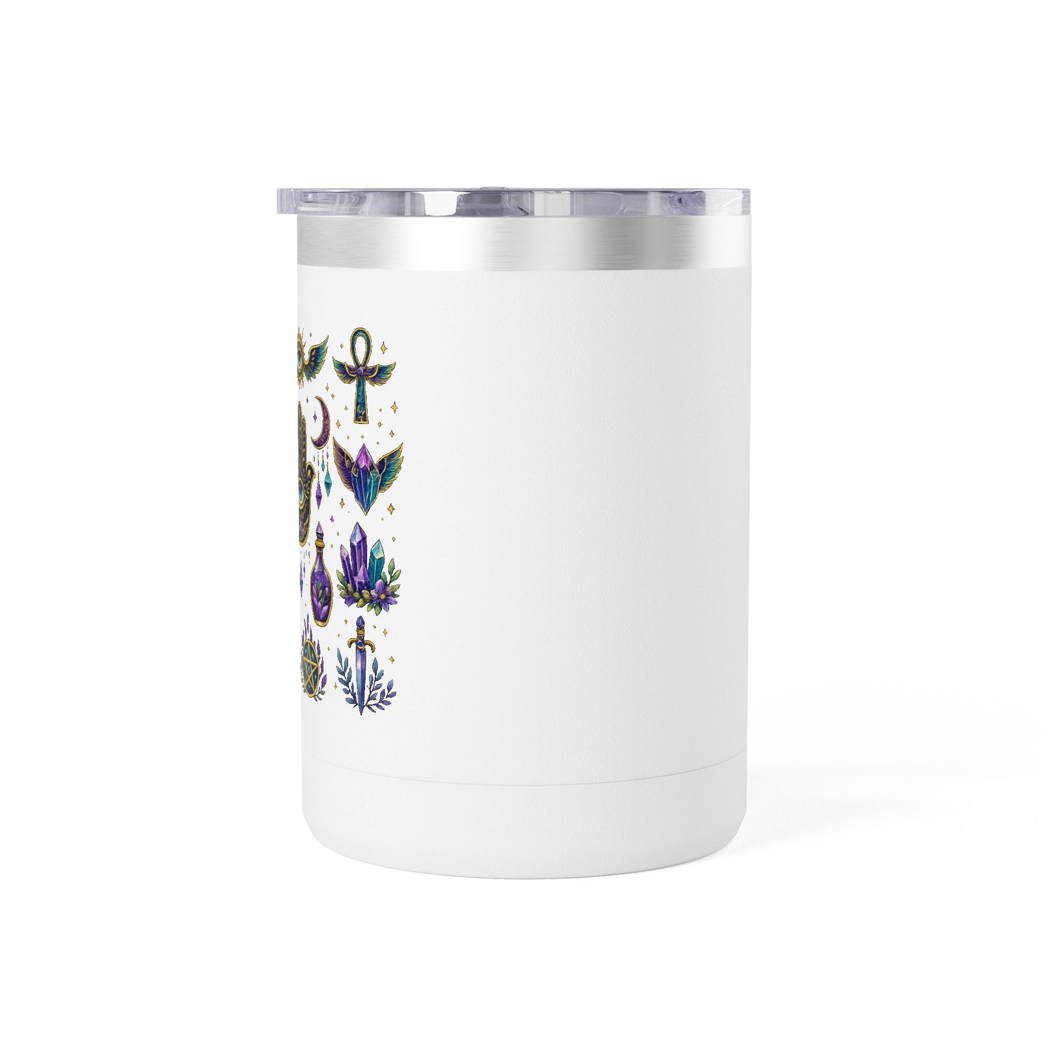 15oz Travel Mug — Purple Floral Anchor
