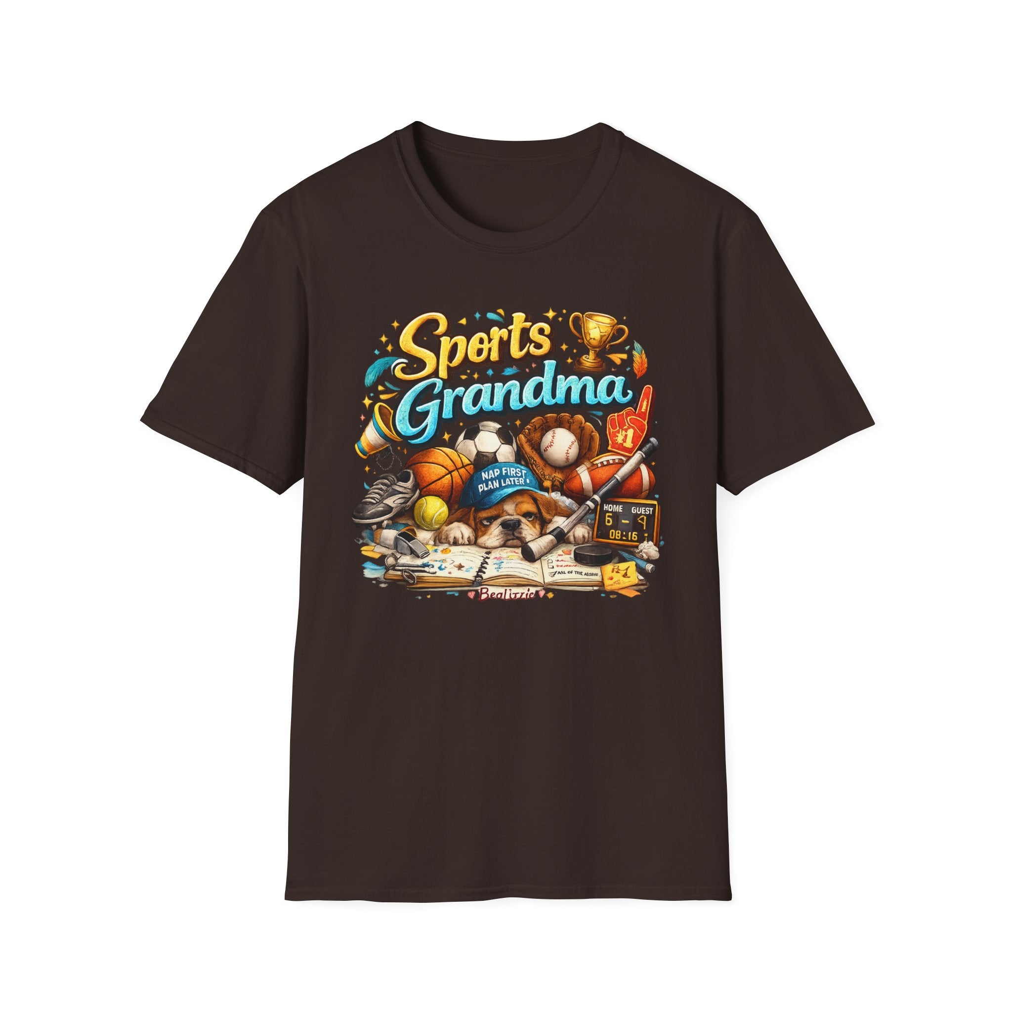 Sports Grandma T-Shirt — Retro Trophy & Multi-Sport Graphic Tee for Active Grandmas