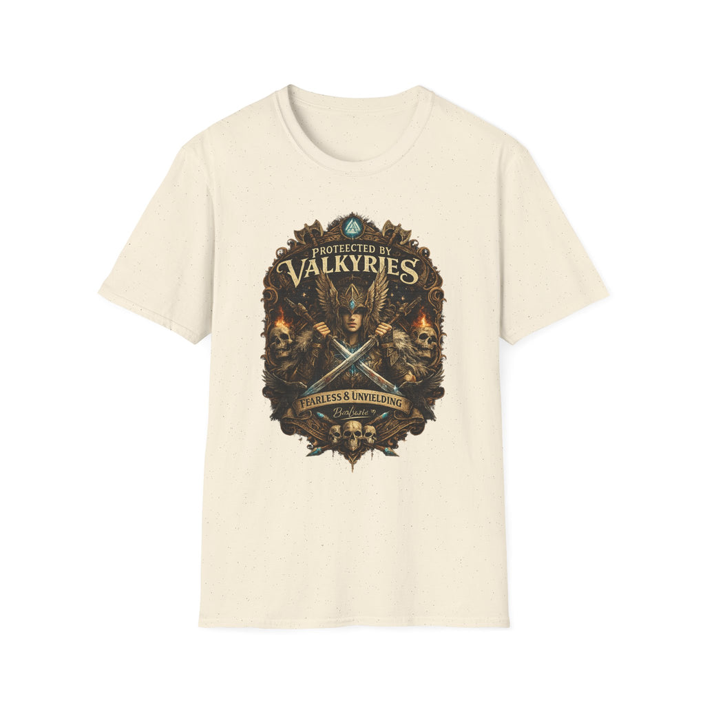 Valkyries T‑Shirt — "Protected by Valkyries" Norse Warrior Tee