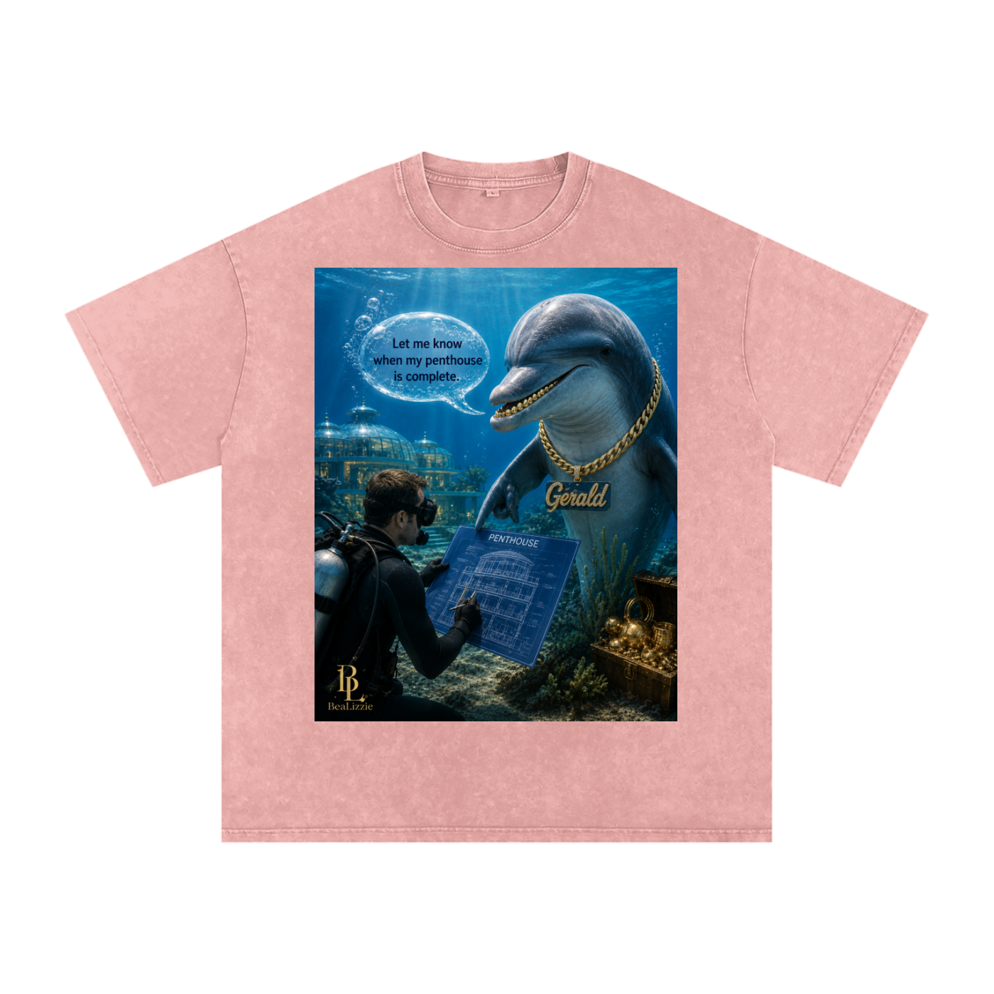 Snow Washed Oversized Cotton T-Shirt