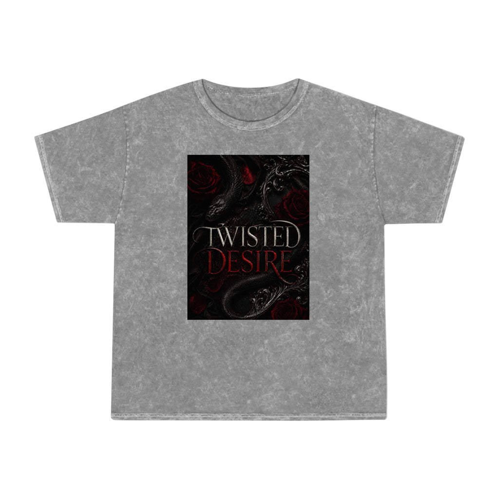 T-shirt effet délavé Twisted Desire — Imprimé serpent gothique foncé