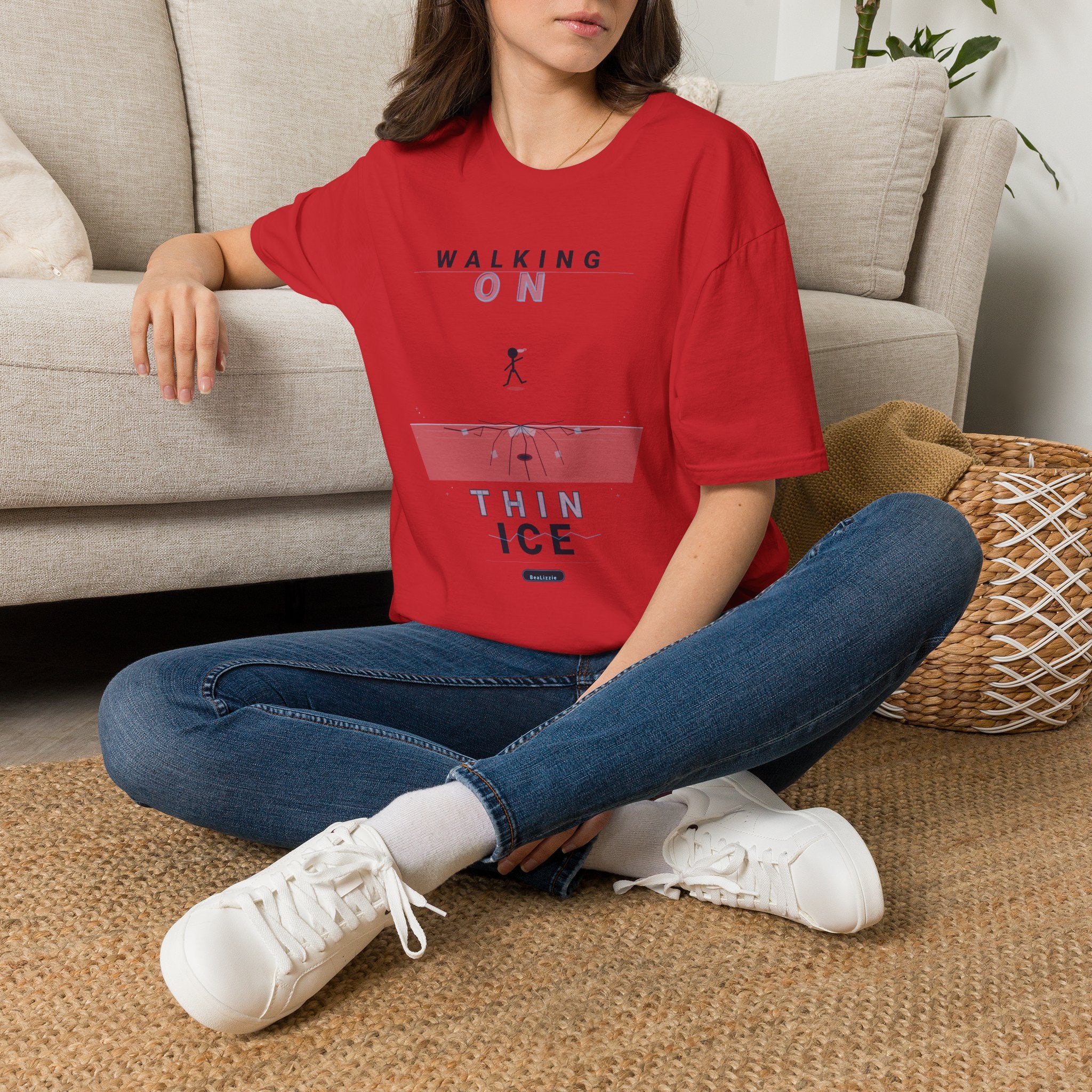 Walking On Thin Ice T-Shirt — Minimalist Motivational Tee