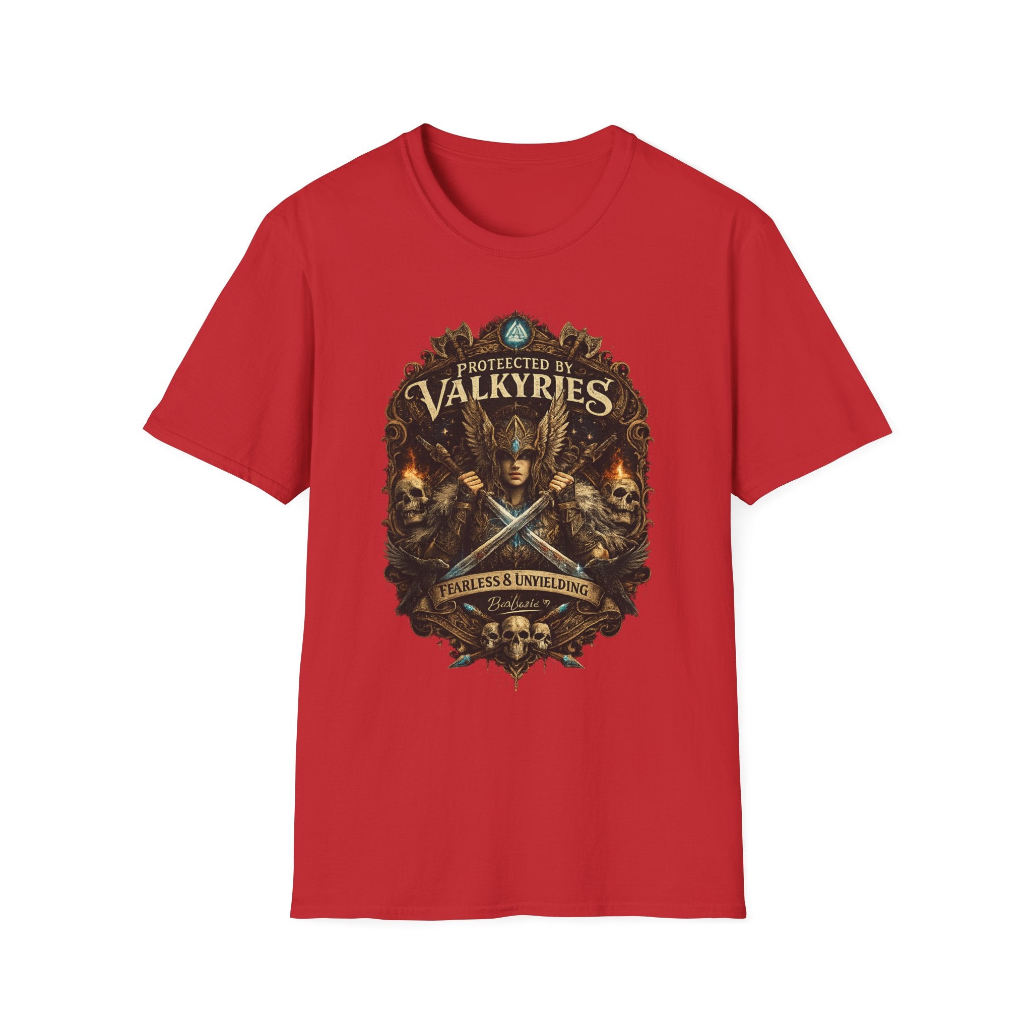 Valkyries T‑Shirt — "Protected by Valkyries" Norse Warrior Tee