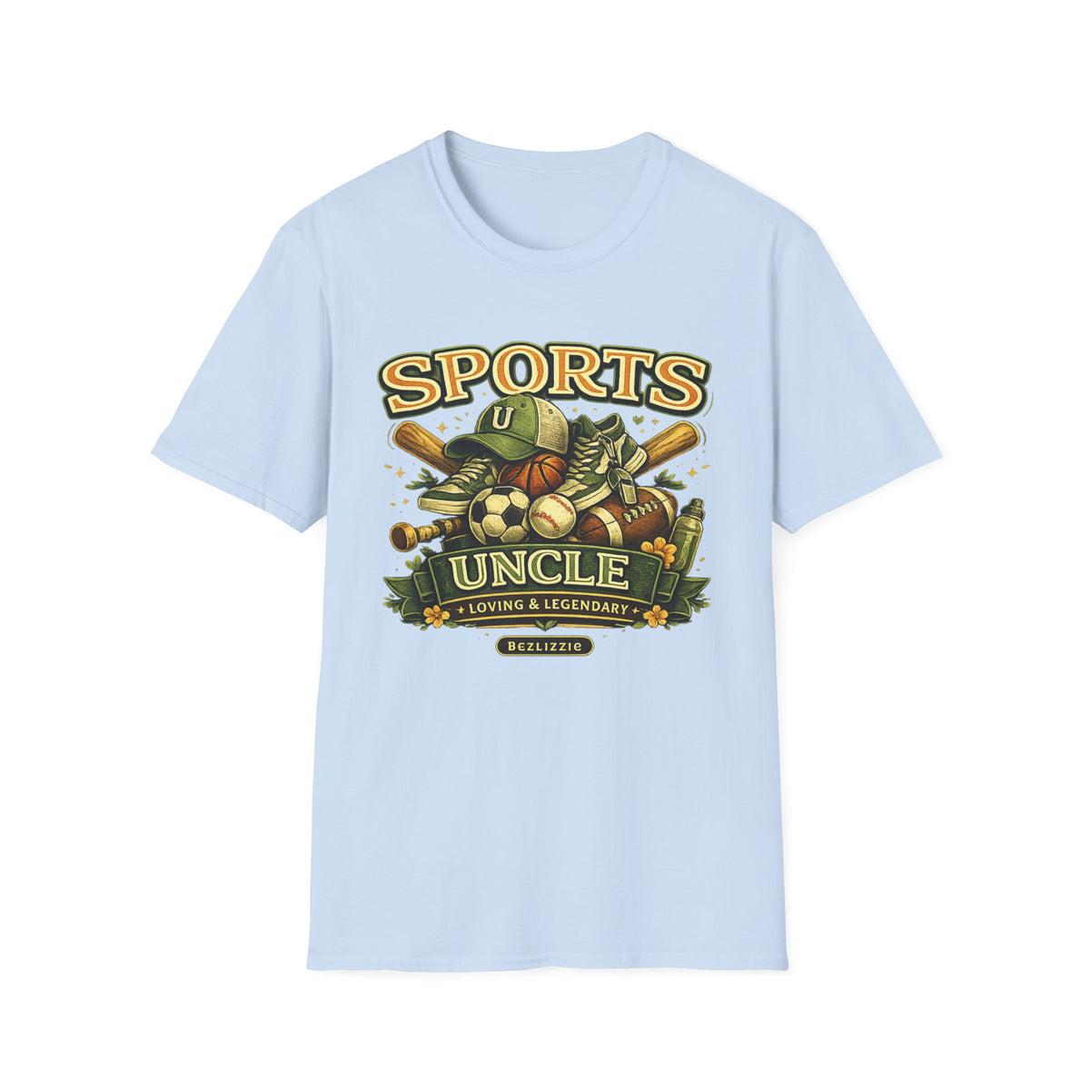 Sports Uncle T-Shirt — Vintage Multi-Sport Design (Baseball, Football, Soccer, Basketball)