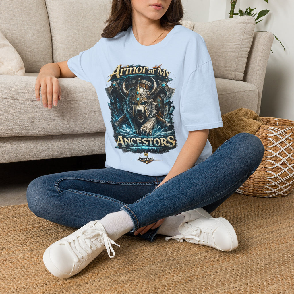Armor of My Ancestors T-Shirt — Viking Warrior Shield Graphic Tee