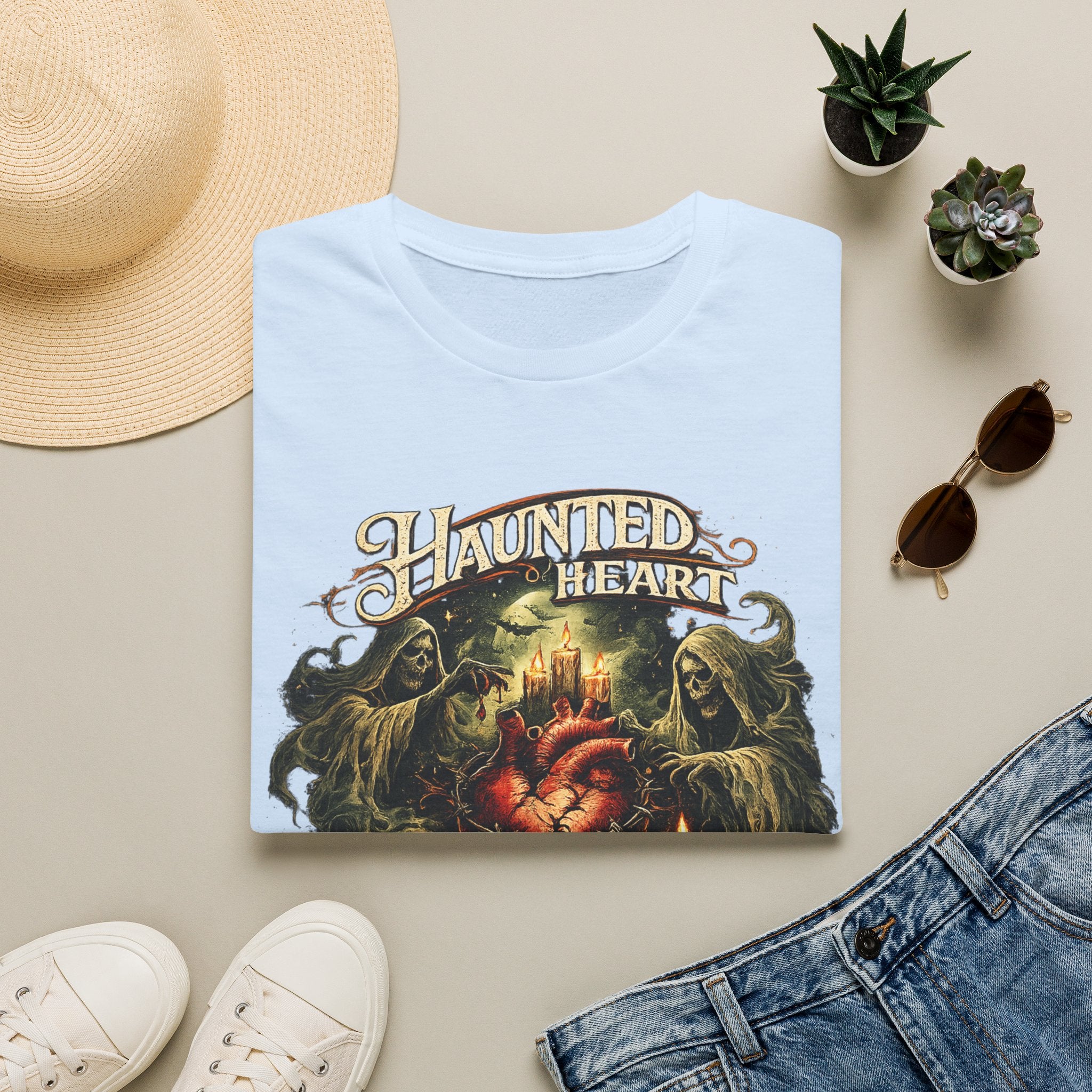 Haunted Heart T-Shirt — Gothic Haunted Heart Vintage Horror Tee