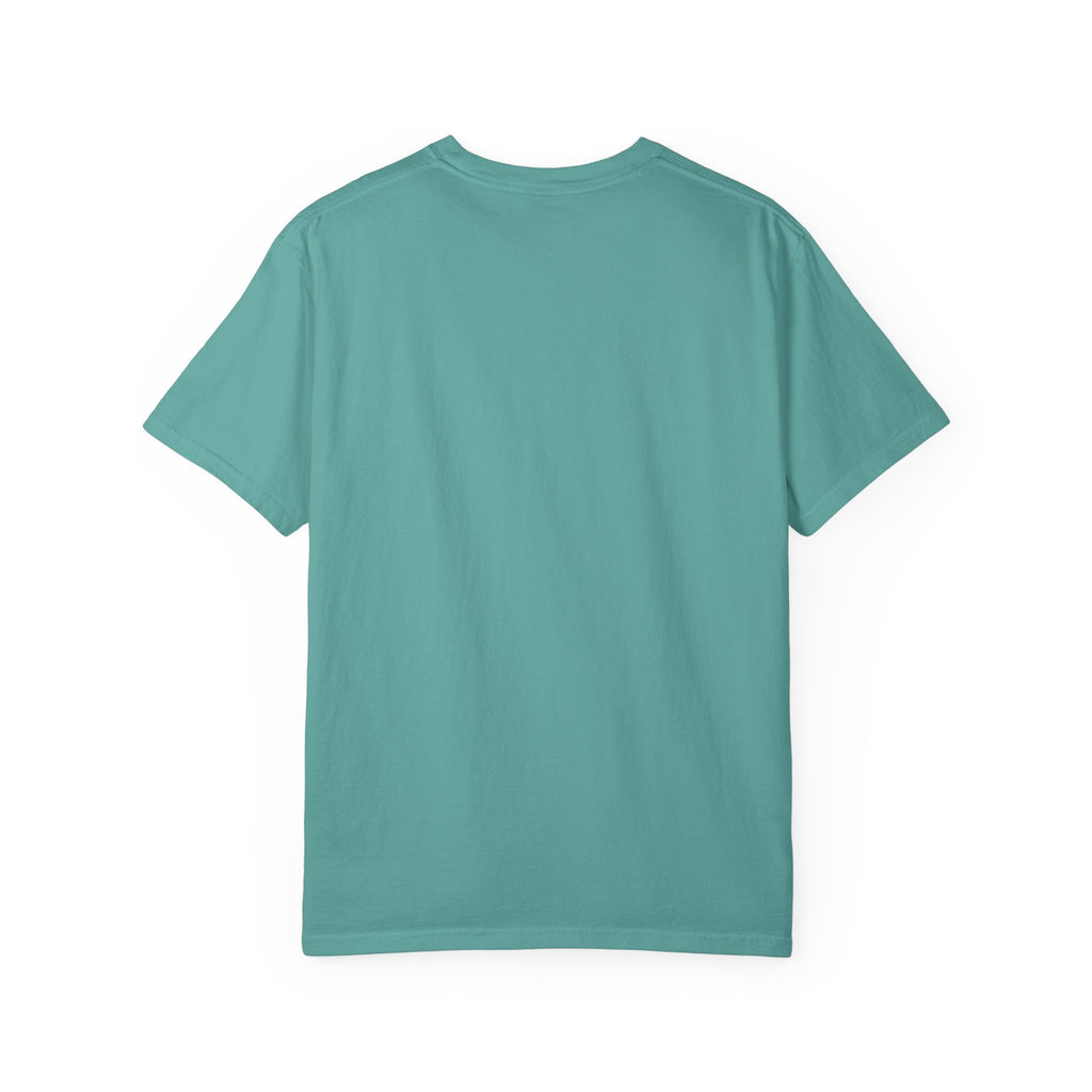 Minimalist "Breathe" Script T-Shirt — Small Center Dot Design