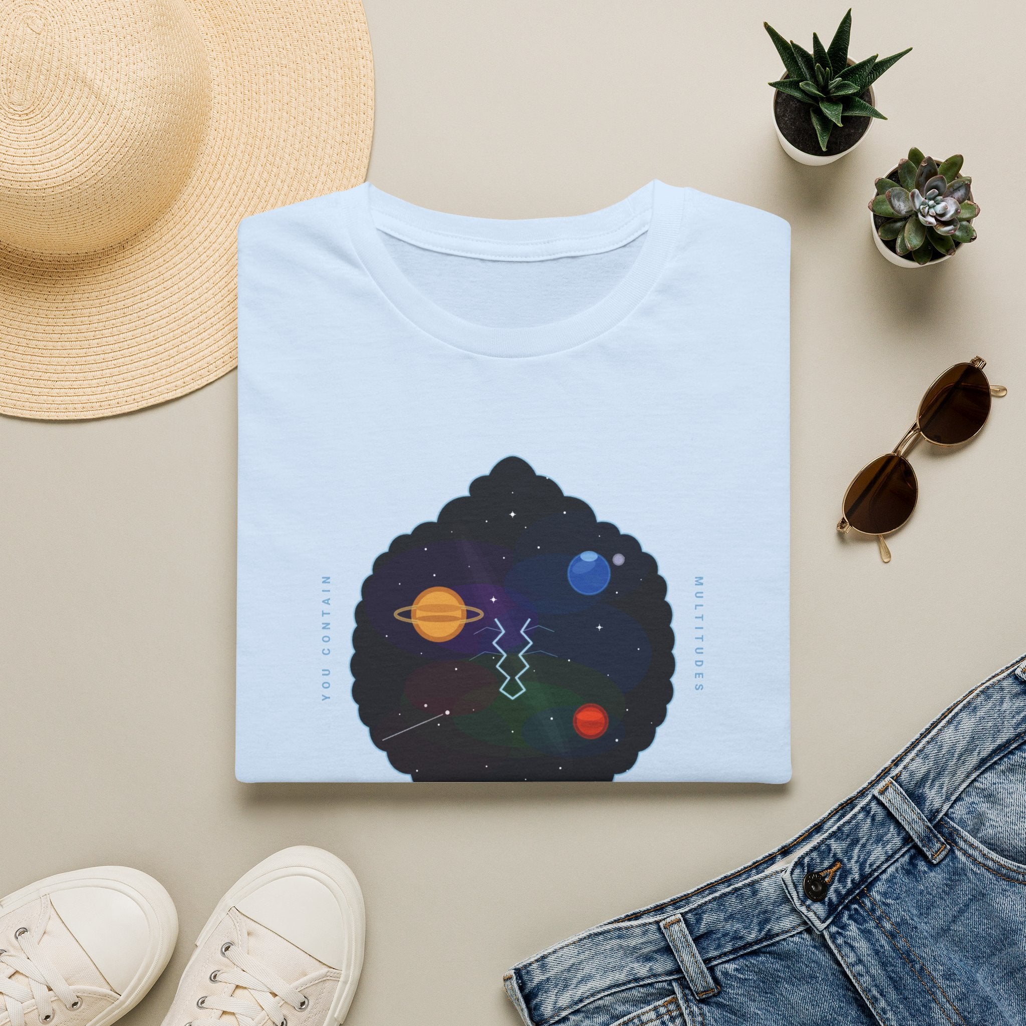 Galaxy Graphic T‑Shirt — 'Making Stardust' Cosmic Planet Tee