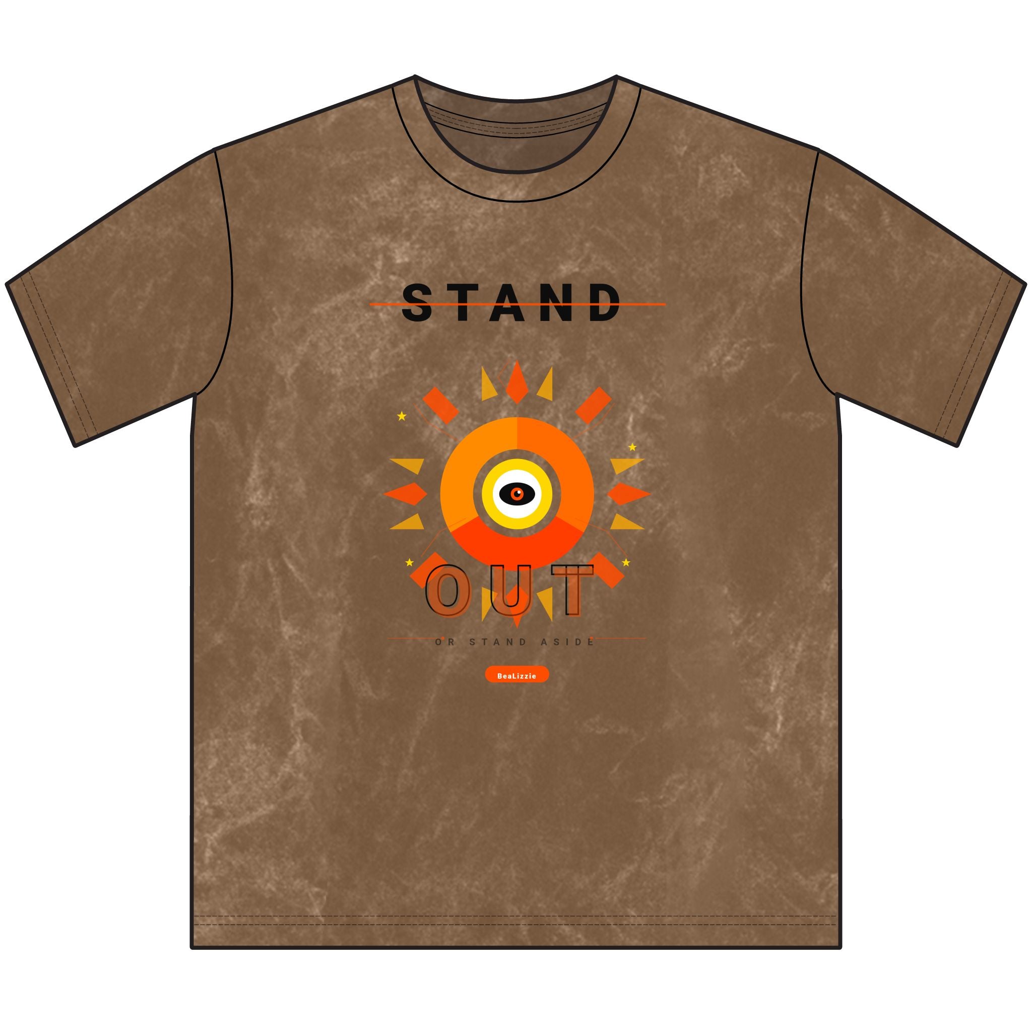 Stand Out Vintage Crewneck Tee — Retro Sunburst Graphic