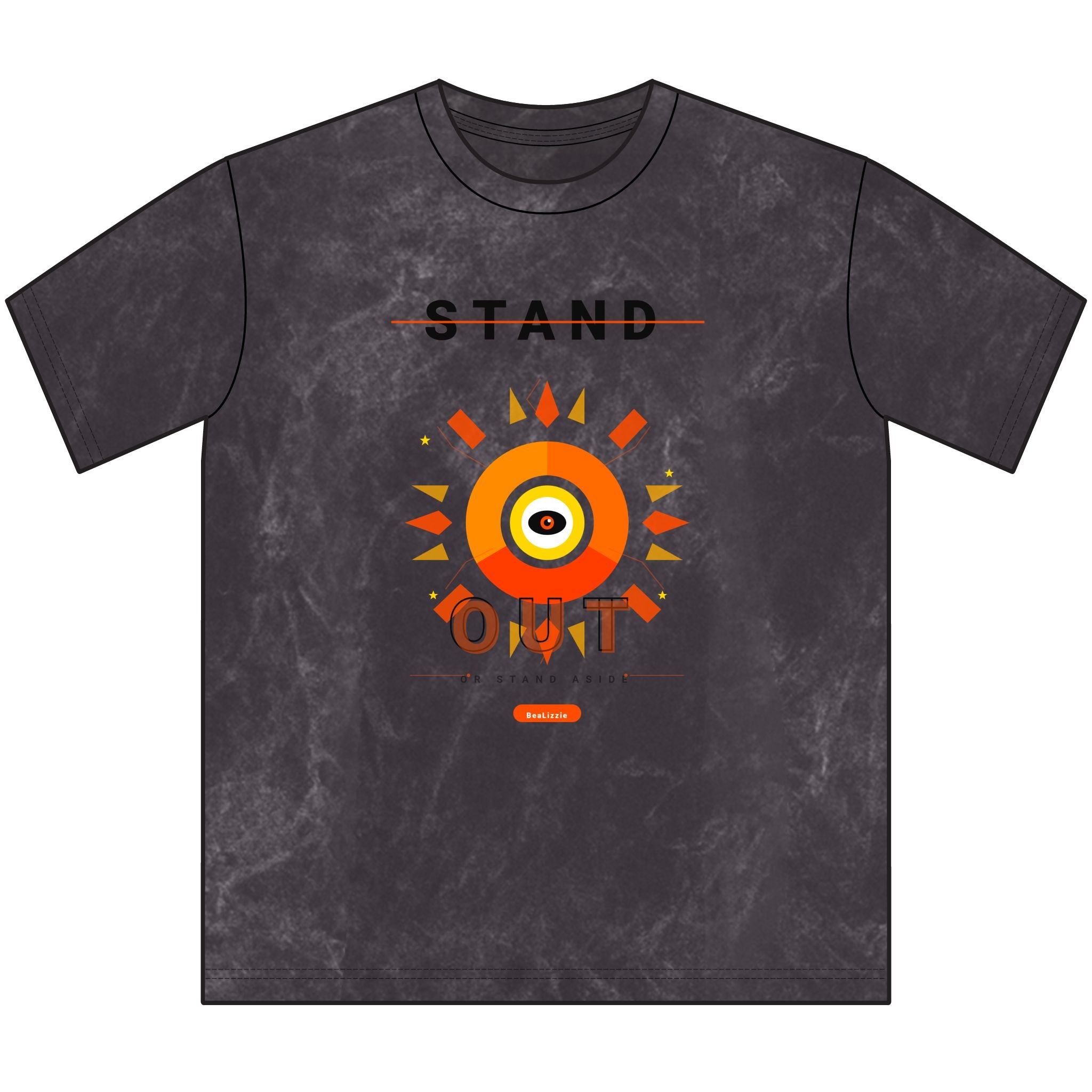 Stand Out Vintage Crewneck Tee — Retro Sunburst Graphic