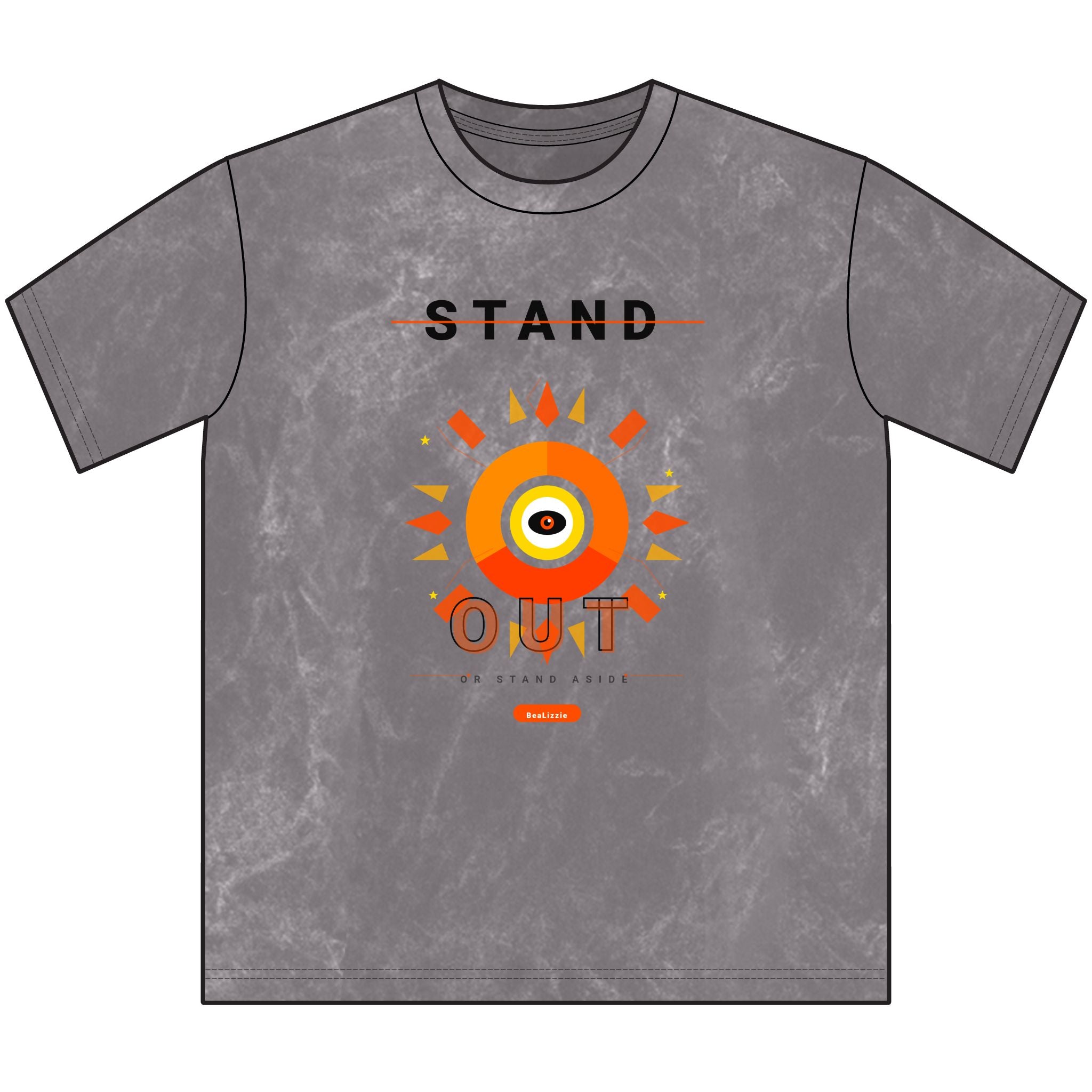Stand Out Vintage Crewneck Tee — Retro Sunburst Graphic