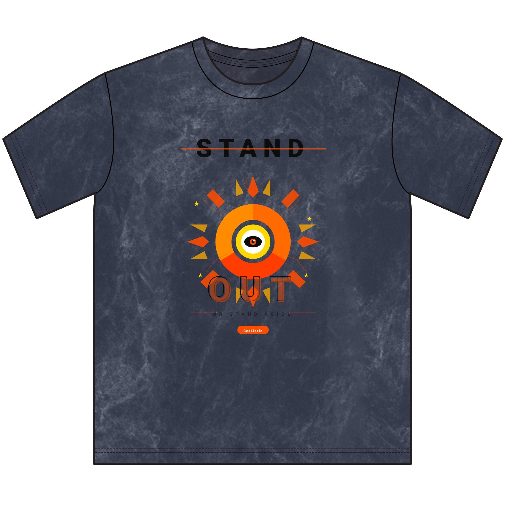 Stand Out Vintage Crewneck Tee — Retro Sunburst Graphic