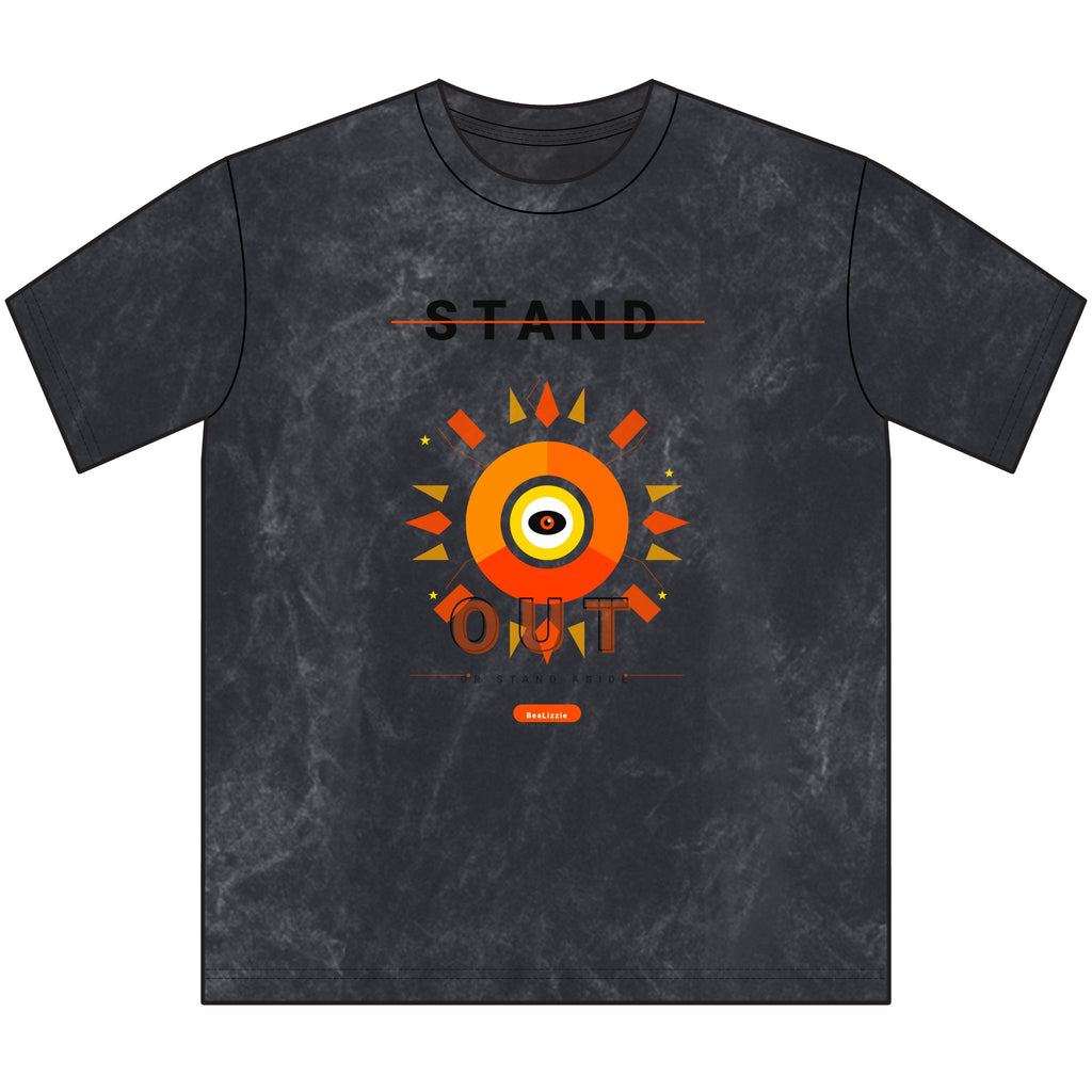 Stand Out Vintage Crewneck Tee — Retro Sunburst Graphic